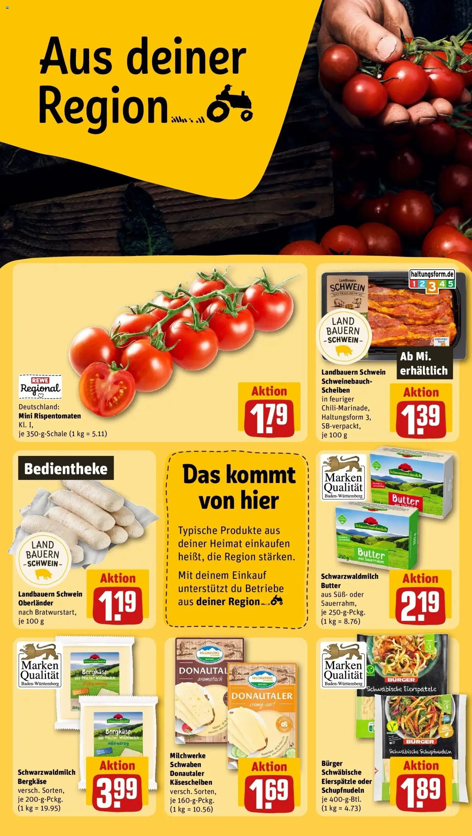 Rewe Prospekt Waiblingen / Kernstadt-Süd	 – gültig ab 27.04.2026 | Seite: 22 | Produkte: Butter, Schweinebauch, Burger, Sauerrahm