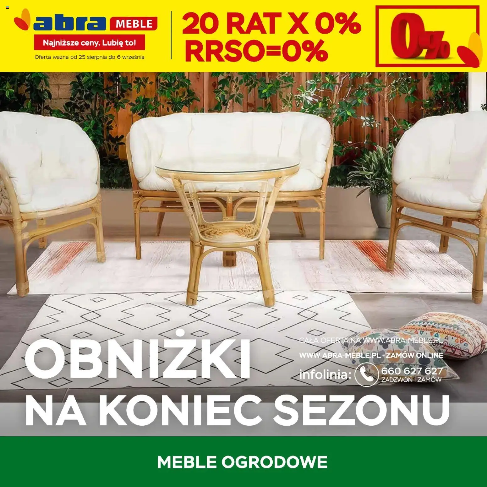 Abra meble gazetka od 25.08.2026 | Strona: 1 | Produkty: Meble ogrodowe
