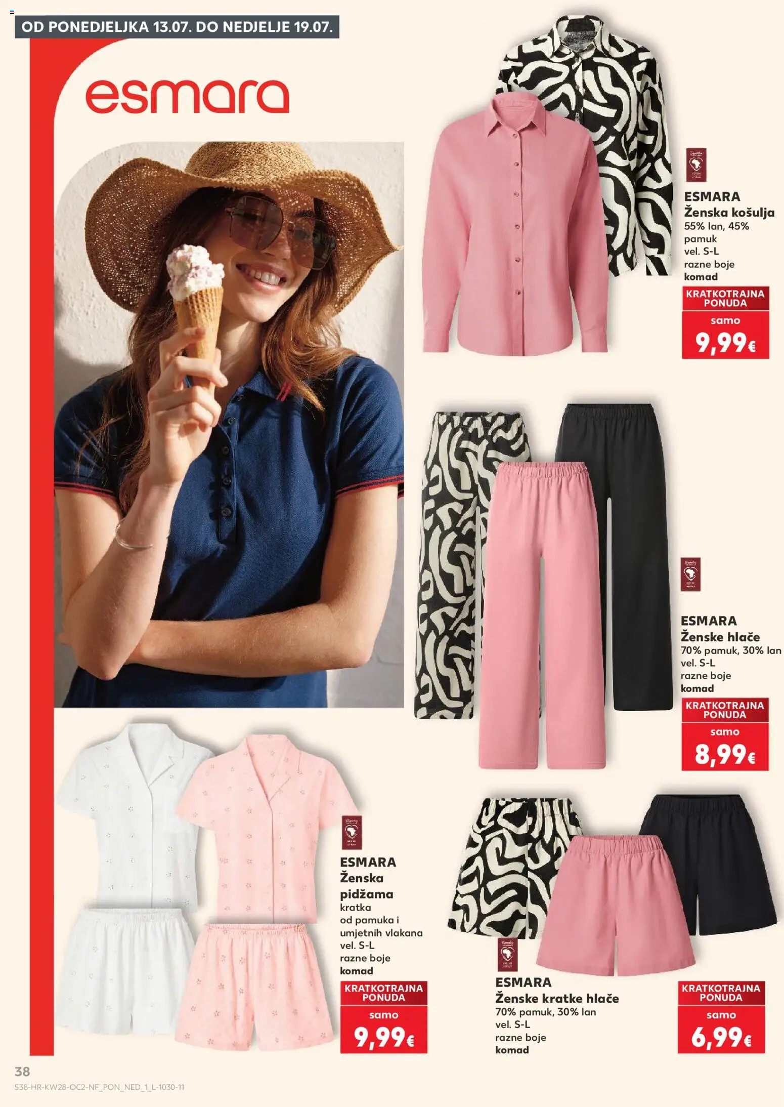 Kaufland katalog | vrijedi od 08.07.2026 | Stranica: 38 | Proizvodi: Košulja, Hlače, Kratke hlače, Pidžama