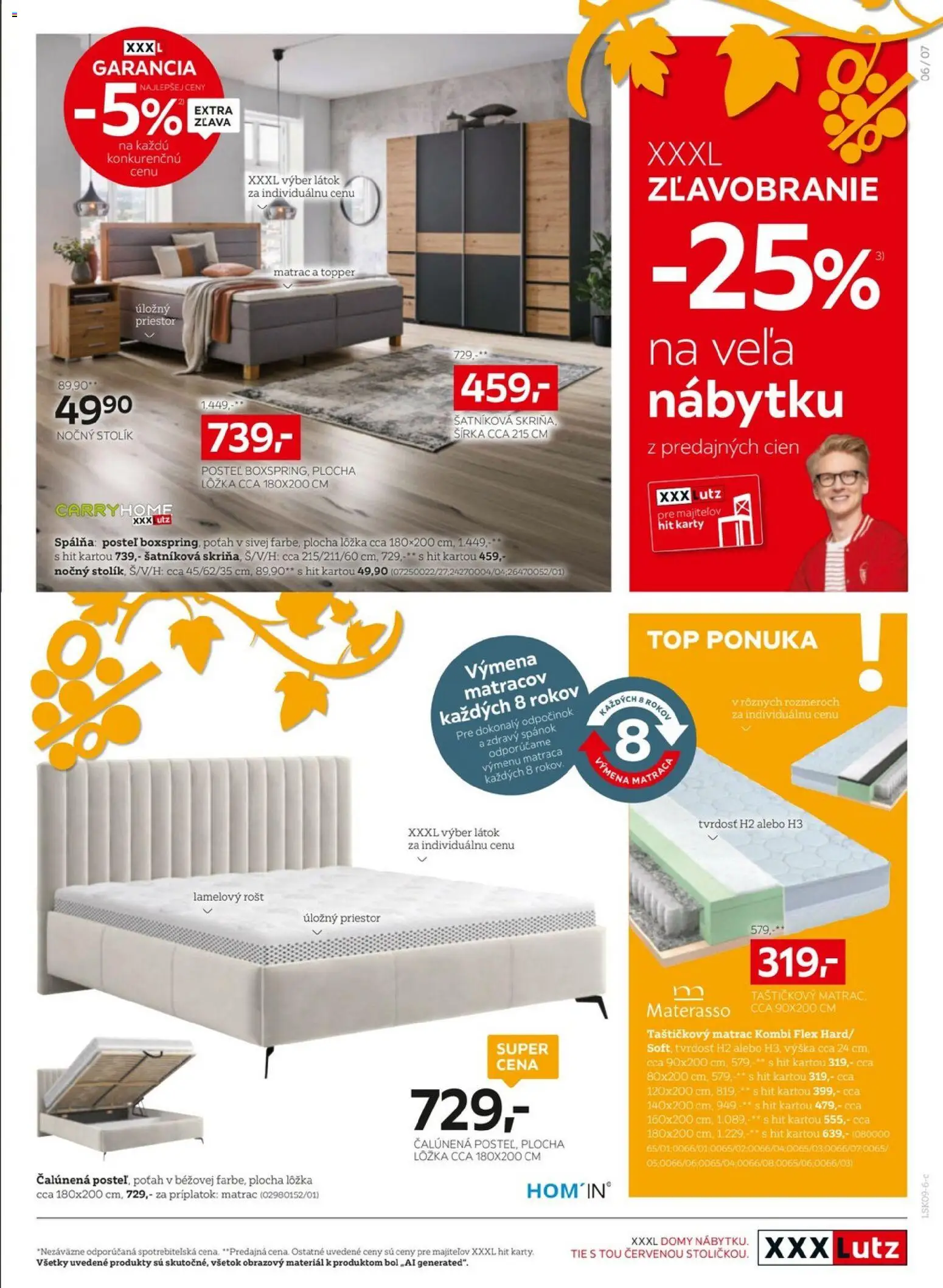 Nové XXXLutz akcie – leták je platný od 28.09.2026 | Strana: 10 | Produkty: Matrac, Posteľ, Šatníková skriňa, Skriňa