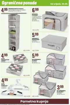 KUTIJA ZA POHRANU*, S metalnim okvirom, čvrstom tkaninom i ojačanim šavovima, dimenzije: 50 x 38 x 30 cm. - Pregled kataloga iz trgovine Eurospin, vrijedi od 30.09.2026 | Stranica: 22