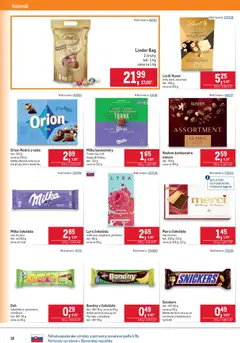 Metro leták platný od 01.07.2026 | Strana: 18 | Produkty: Banány v čokoláde, Lindor, Lindt, Merci