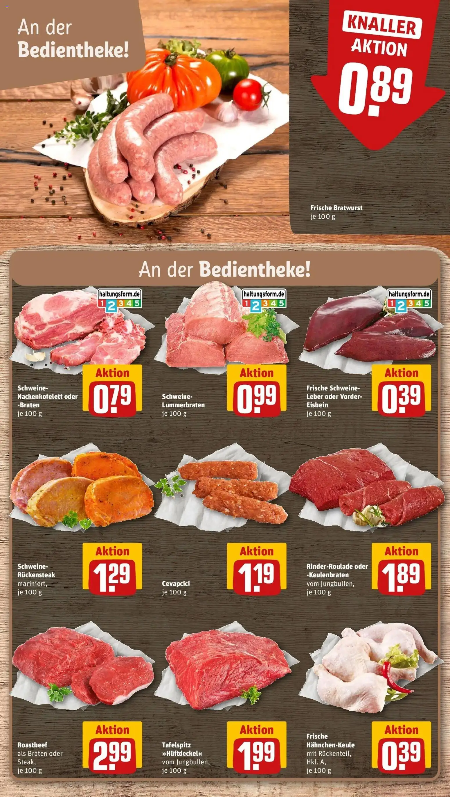 REWE Prospekt ab 19.10.2026 zum Blättern » Angebote | Seite: 12 | Produkte: Tafelspitz, Bratwurst, Cevapcici, Roastbeef