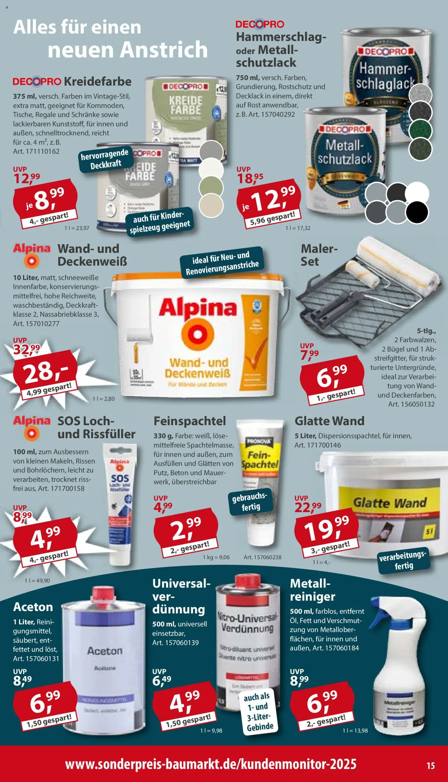 Sonderpreis Baumarkt Prospekt 	 – gültig ab 16.05.2026 | Seite: 15