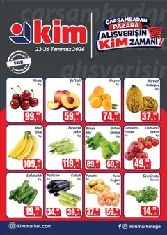 22 Temmuz 2026 tarihinden itibaren geçerli olan Kim Market kataloğu önizlemesi