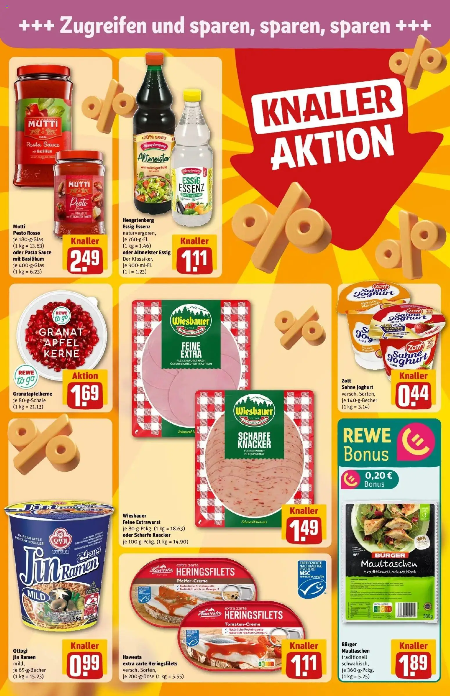 Rewe Prospekt Pegnitz	 – gültig ab 20.04.2026 | Seite: 6 | Produkte: Joghurt, Burger, Tomaten, Pasta