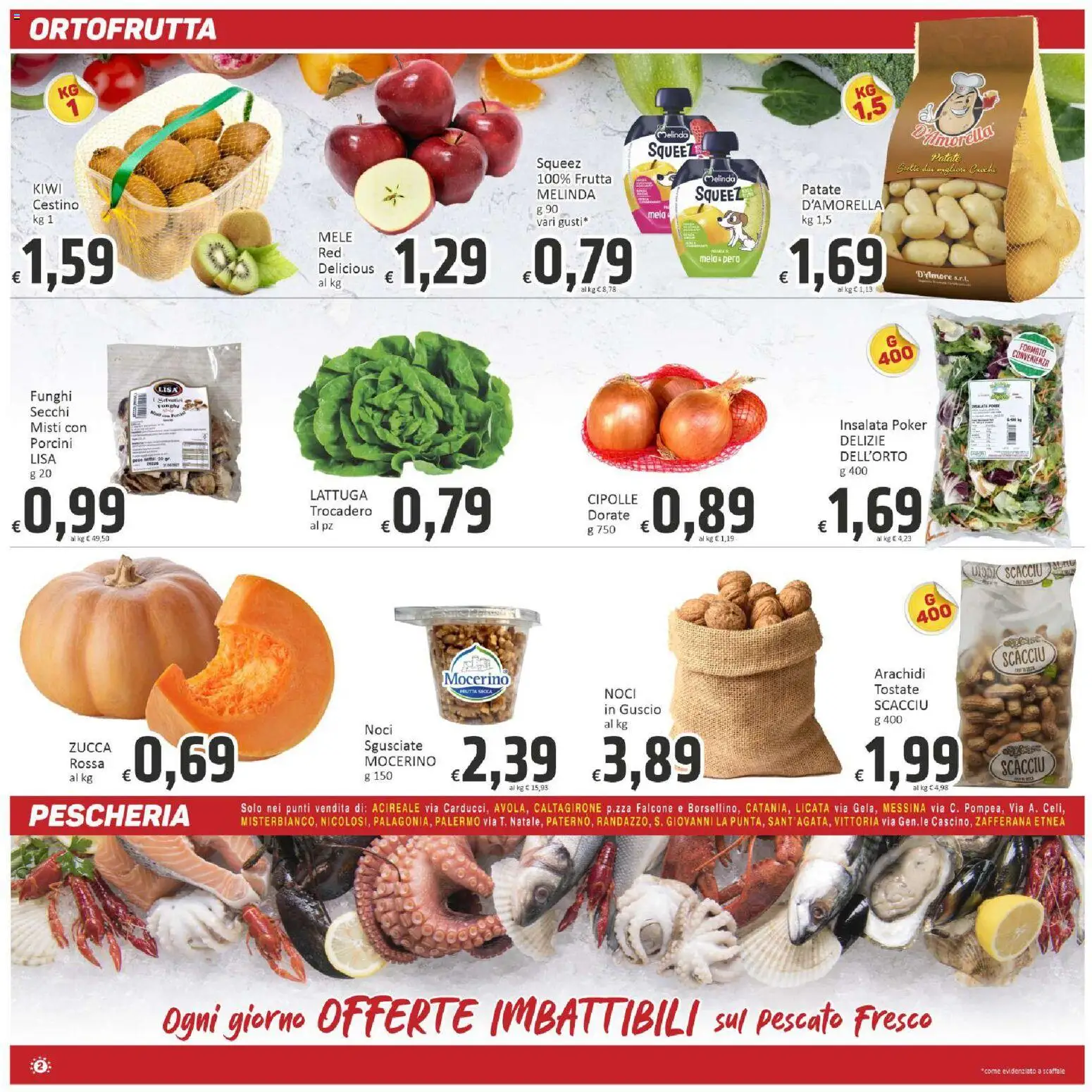 Volantino Paghi Poco del 23/10/2026 | Pagina: 2 | Prodotti: Mele, Insalata, Frutta, Scaffale