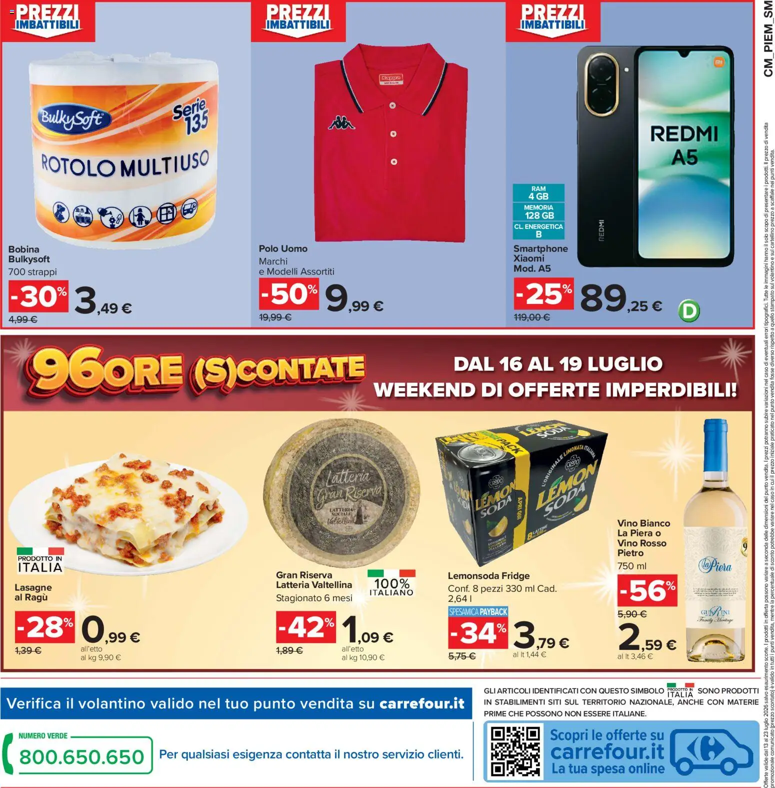 Volantino Carrefour del 13/07/2026 | Pagina: 30 | Prodotti: Xiaomi, Ragú, Vino rosso, Vino bianco
