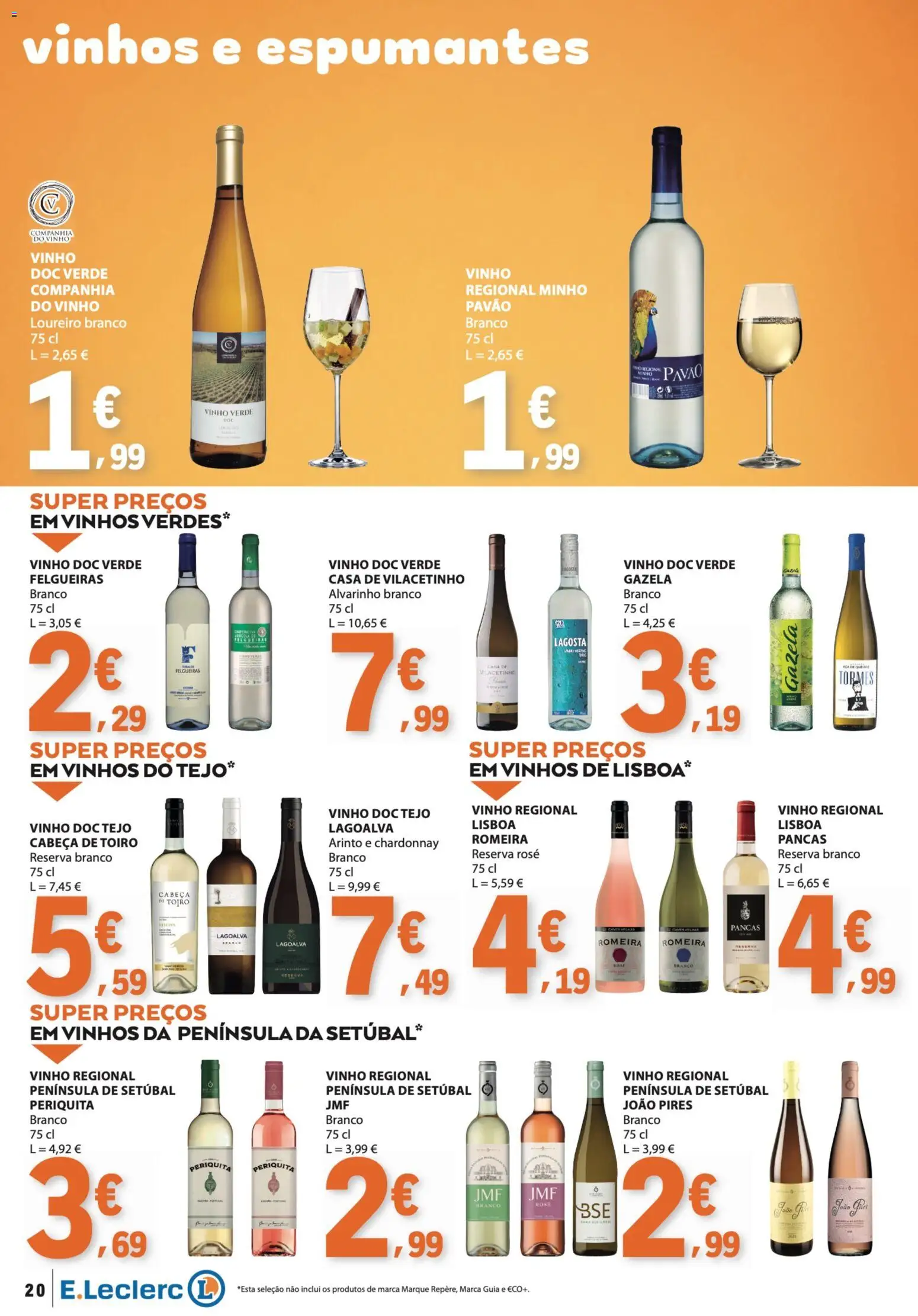 E.Leclerc folheto Bebidas, Gelados e Iogurtes │ válido de 16.06.2026 | Página: 20 | Produtos: Lagosta, Vinho