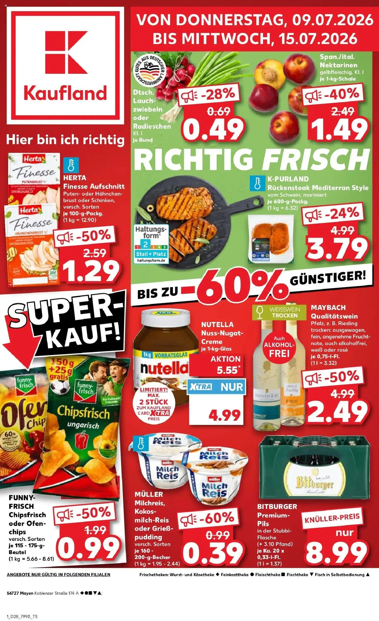 Kaufland Kaufland: Mo-Mi Der Wochenstart – gültig ab 05.07.2026 | Seite: 10 | Produkte: Hahnchen, Funny frisch, Reis, Chips