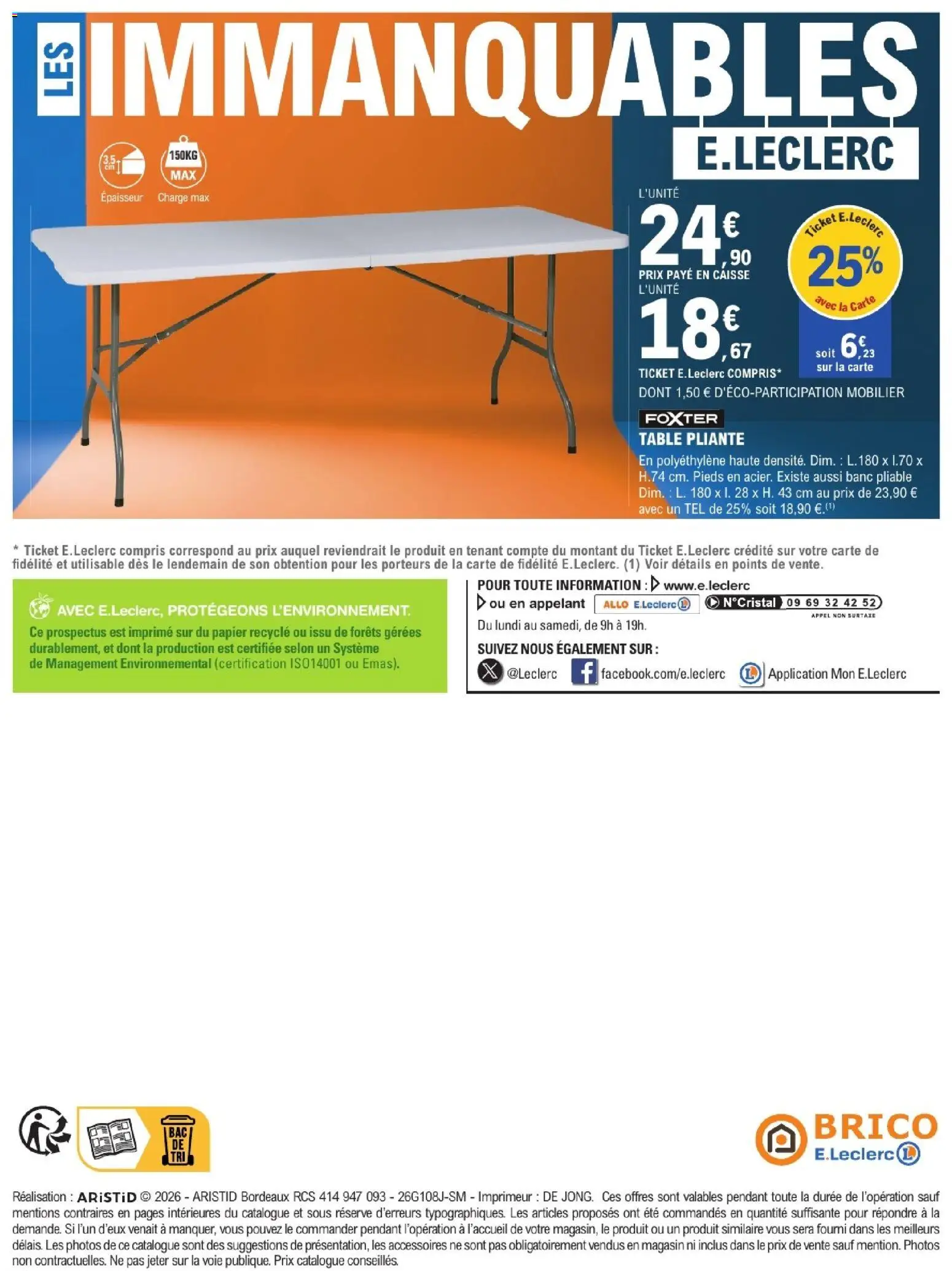 {H1} | Page: 16 | Produits: Table, Table pliante