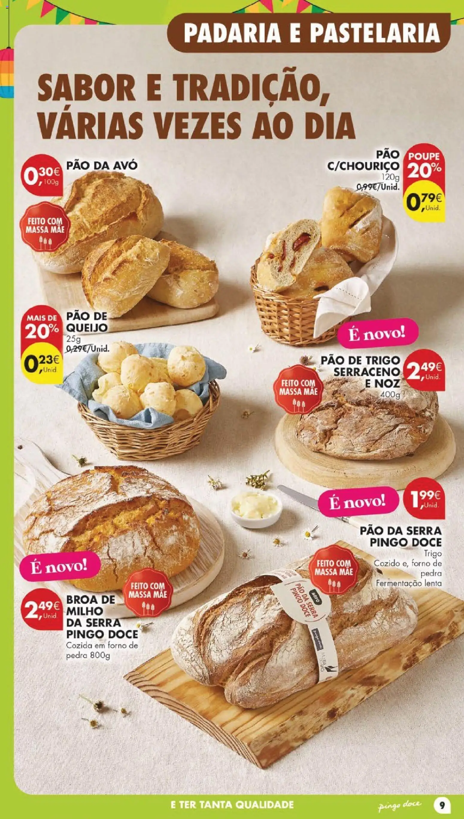 Pingo Doce folheto │ válido de 23/06/2026 | Página: 13 | Produtos: Padaria, Pão de queijo, Queijo, Milho