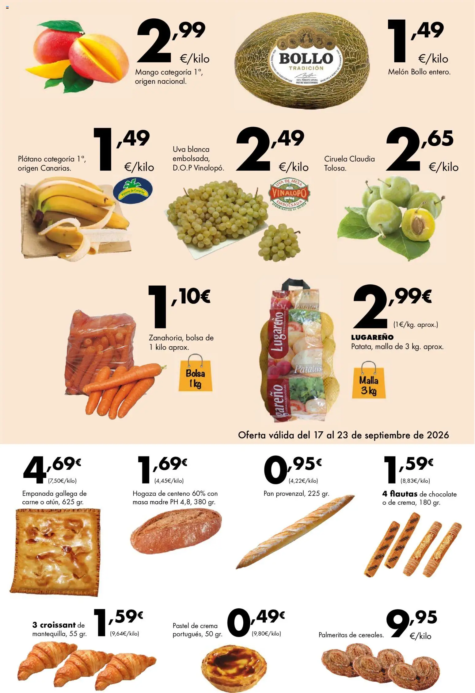 Lupa Supermercados folleto │ válido desde el 17/09/2026 | Página: 18 | Productos: Masa, Pan, Bolsa, Patatas