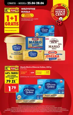 Pogląd oferty "Biedronka gazetka od czwartku" - ważna od 25.06.2026 | Strona: 4 | Produkty: Karta, Mleko mleczna dolina, Osełka, Mleko