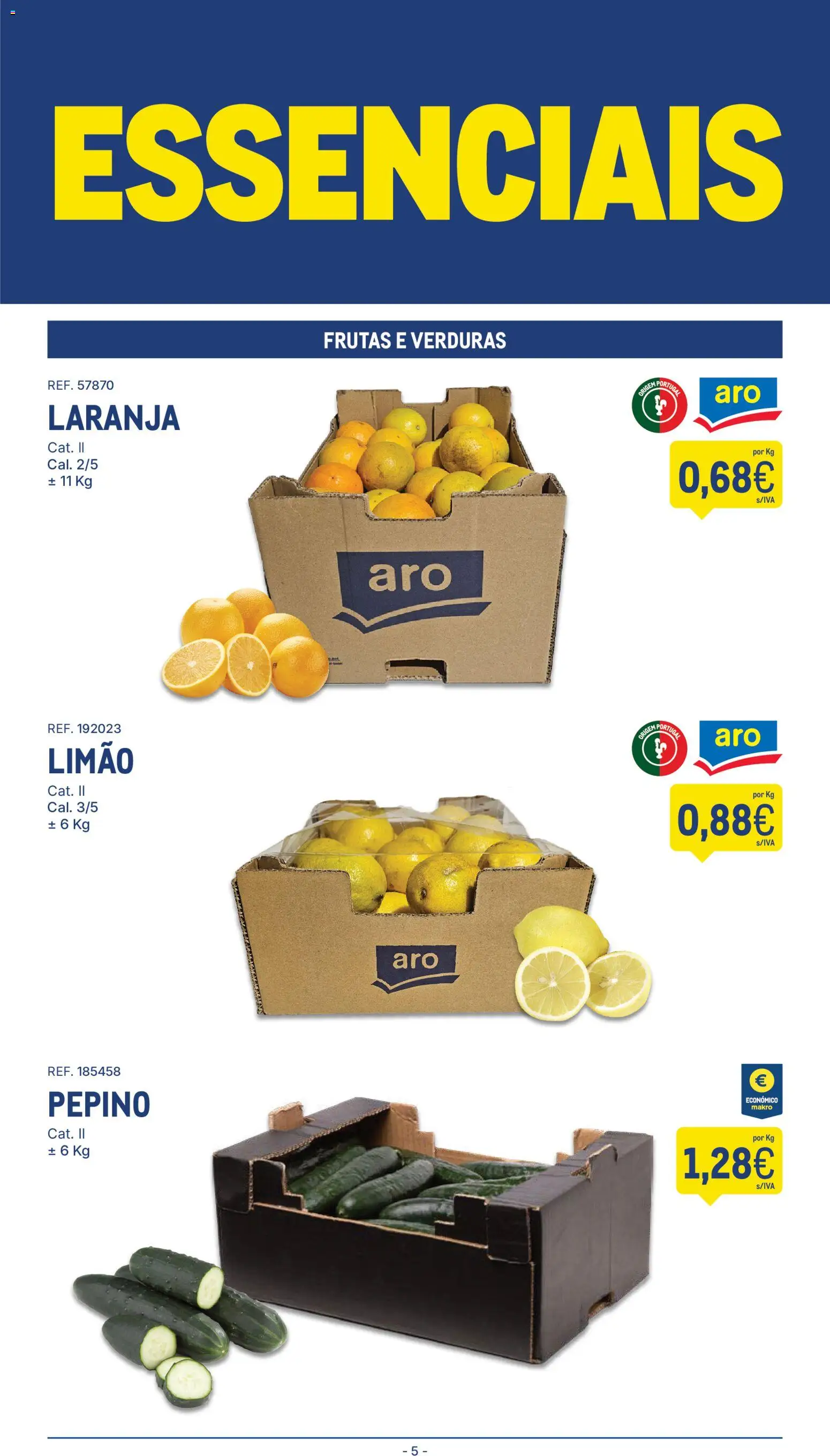 Makro Folheto │ válido de 22/09/2026 | Página: 5 | Produtos: Pepino, Frutas
