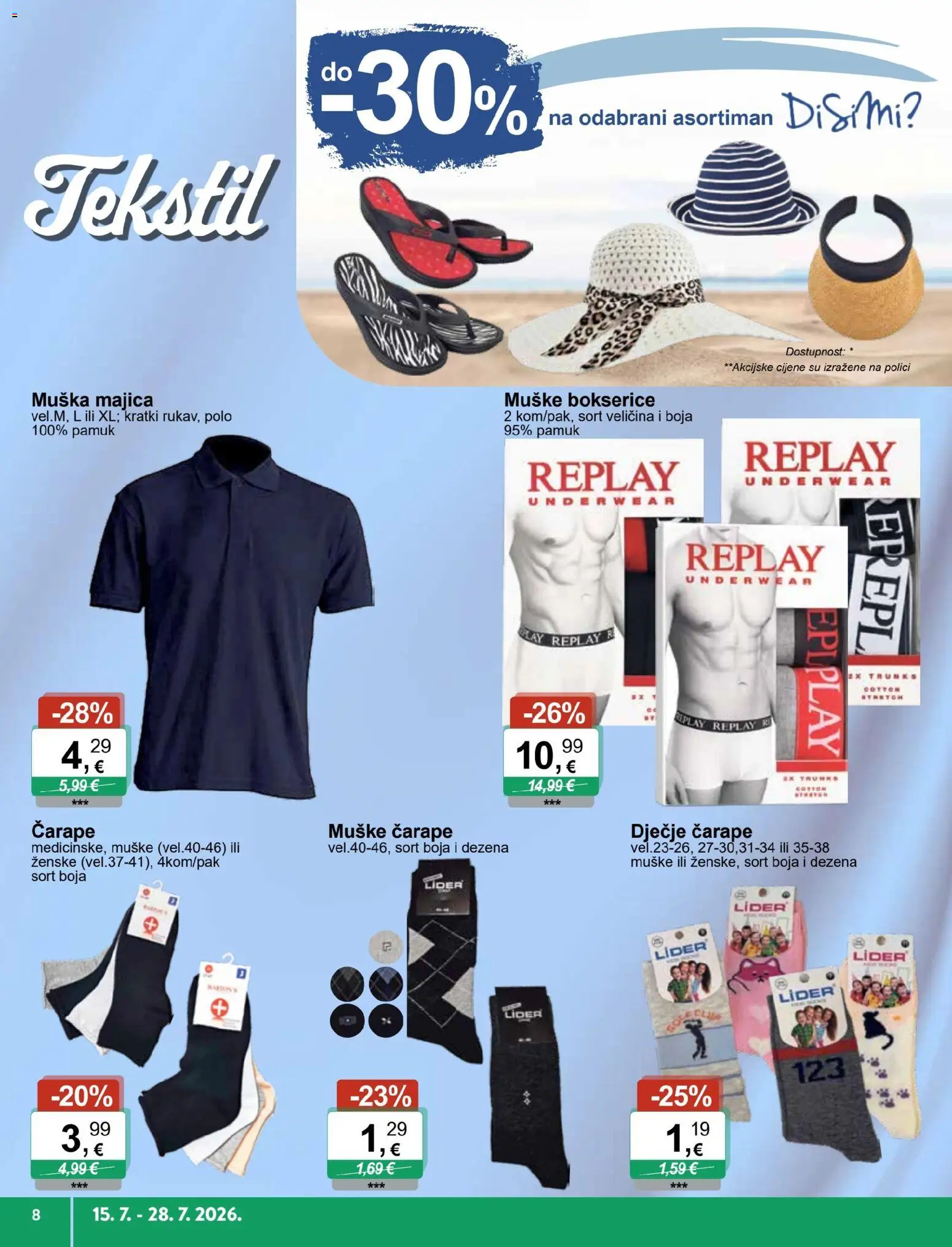 KTC katalog | vrijedi od 15.07.2026 | Stranica: 8 | Proizvodi: Majica, Čarape, Bokserice
