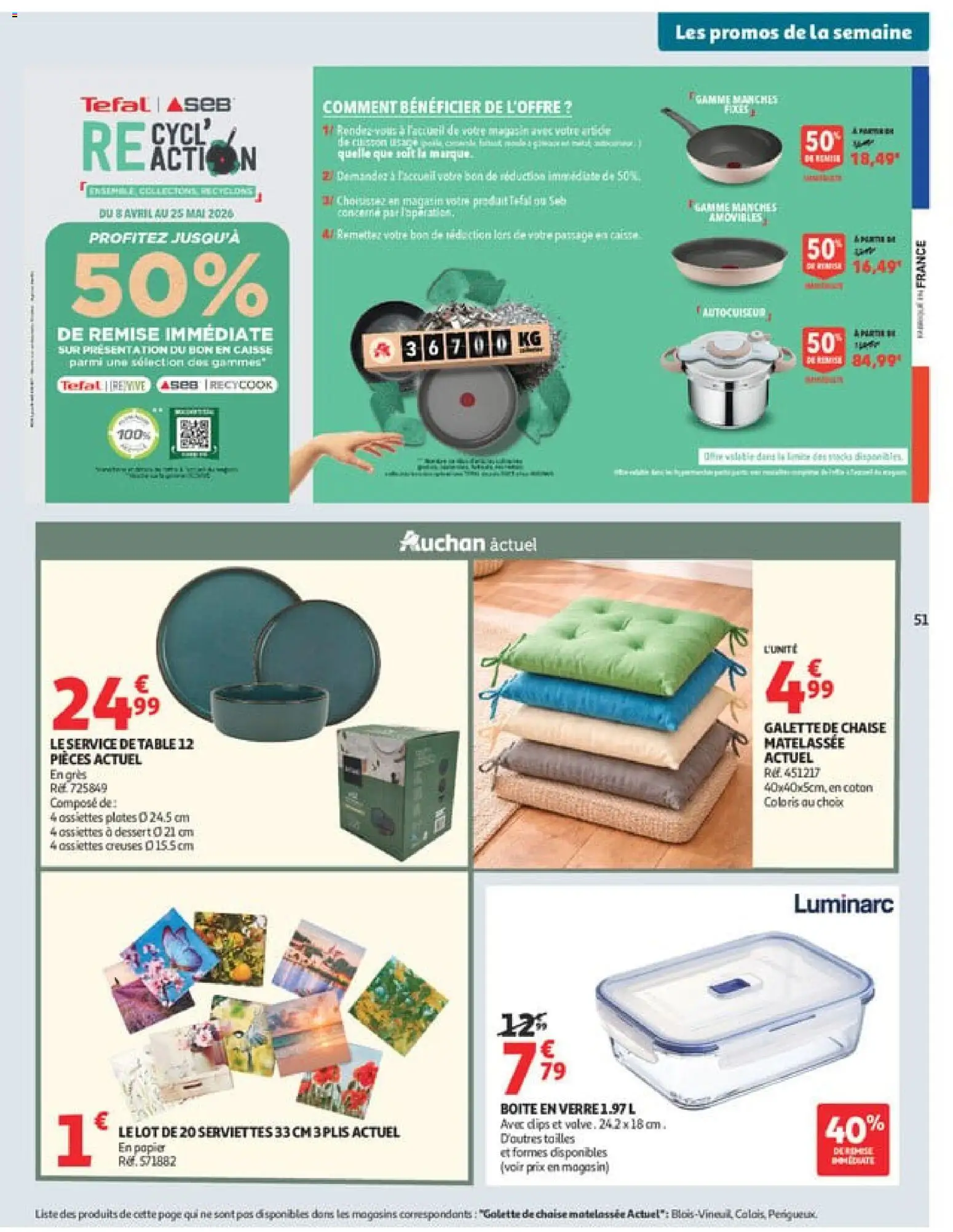 {H1} | Page: 53 | Produits: Coton, Table, Chaise, Tefal