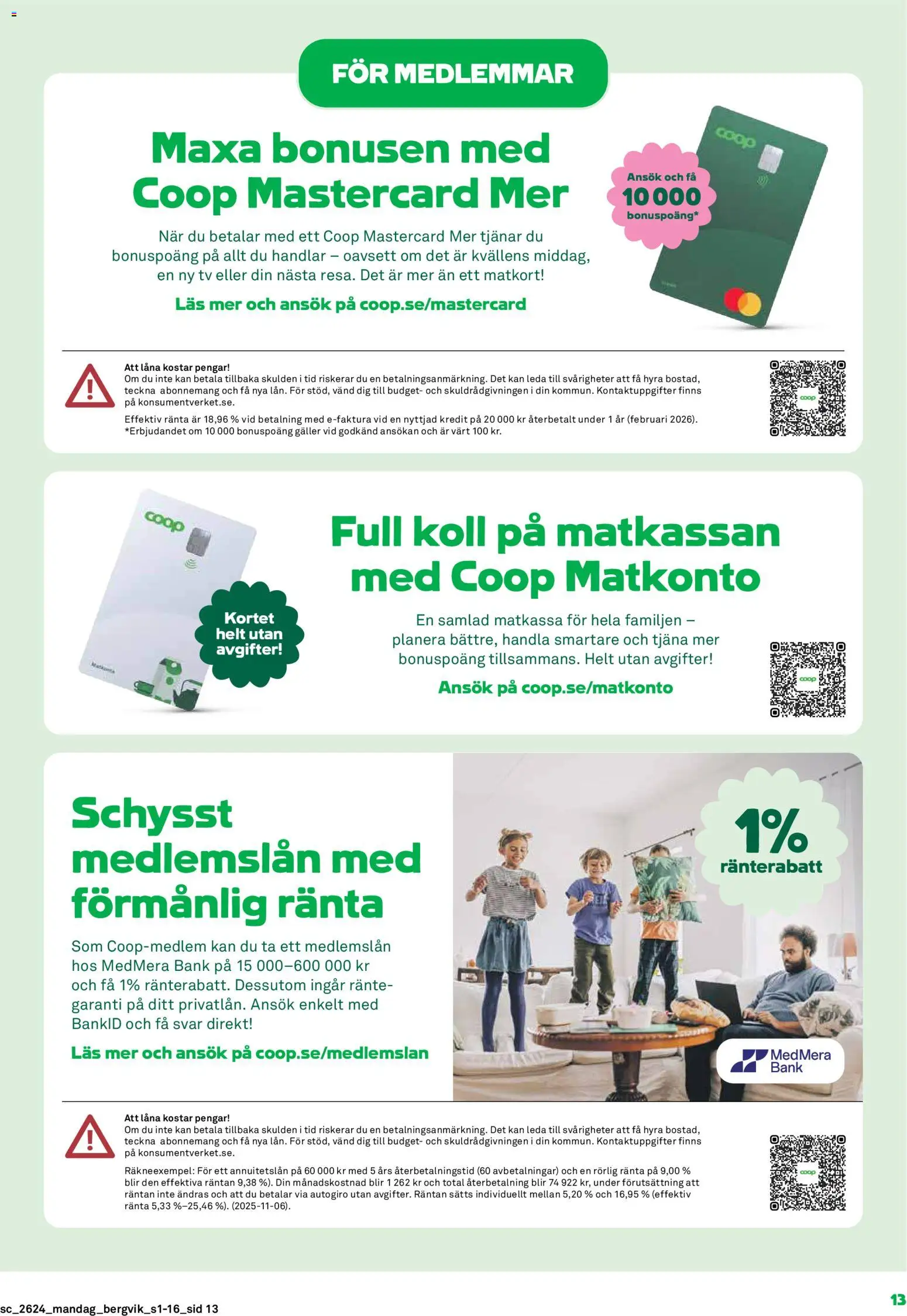 Stora Coop reklamblad aktuell från 08.06.2026 | Sida: 13 | Produkter: Bänk, Galler, Tv