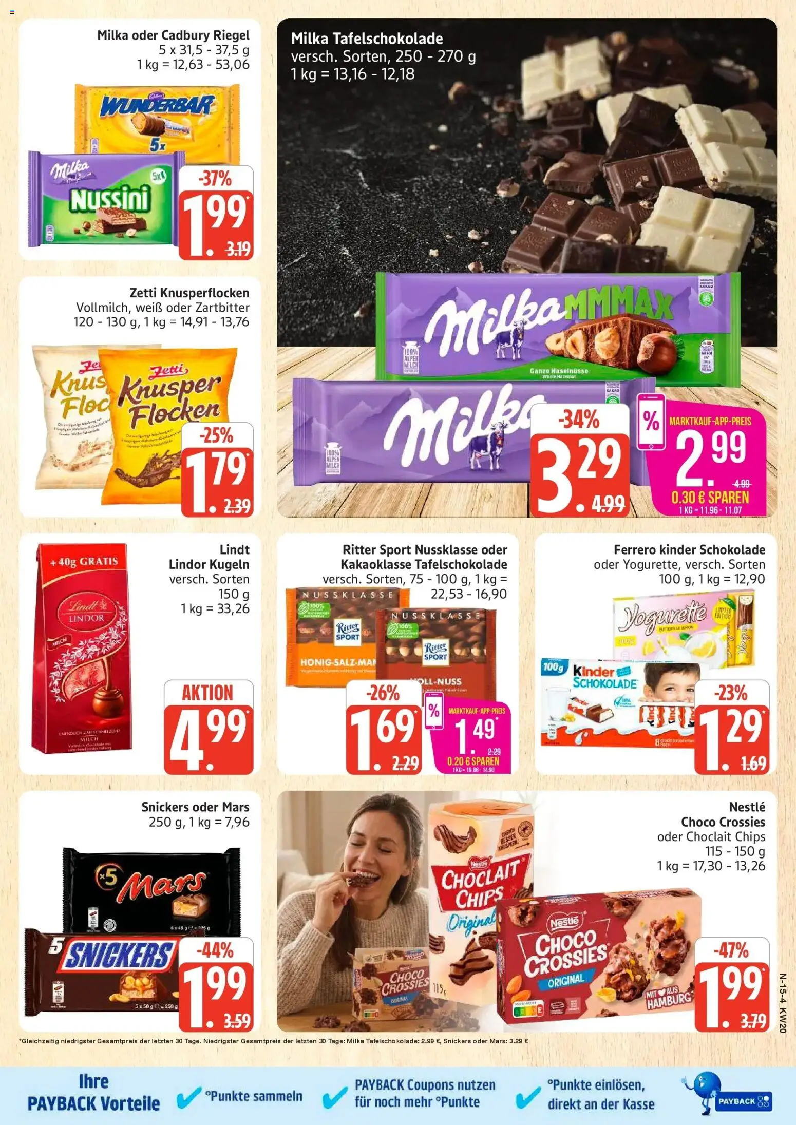 Marktkauf Prospekt Neuenkirchen – gültig ab 10.05.2026 | Seite: 15 | Produkte: Schokolade, Milka, Lindt, Flocken