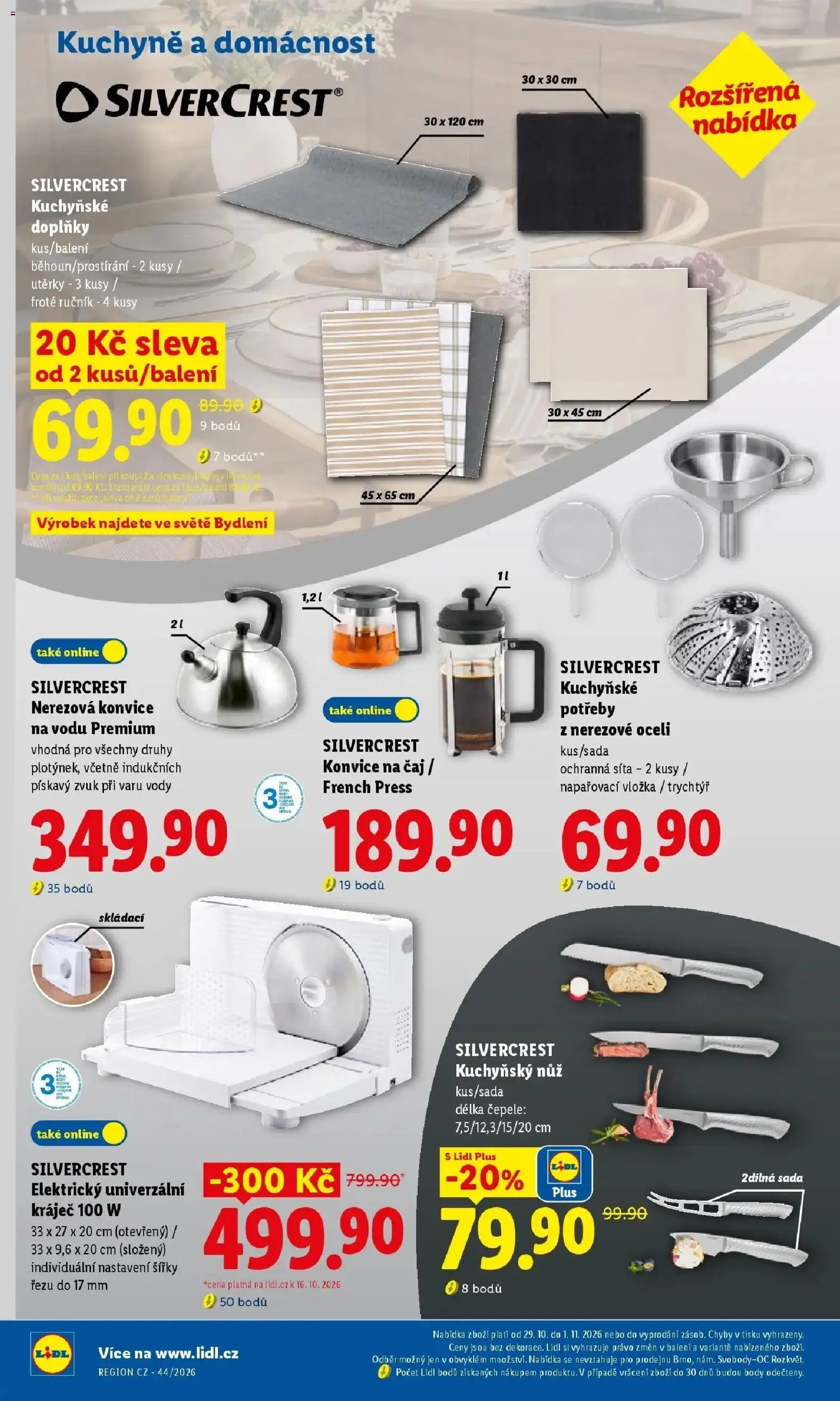 Lidl leták od 26.10.2026 - Nový akční leták | Strana: 20 | Produkty: Čaj, Konvice, Kráječ, Body