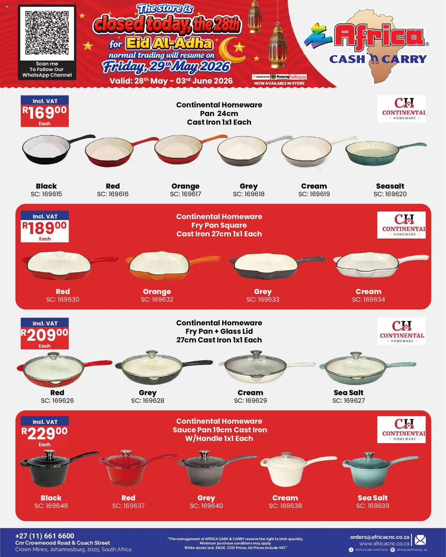 New Africa Cash & Carry catalogue – valid from 28.05.2026 | Page: 38 | Products: Iron, Cream, Sauce, Salt