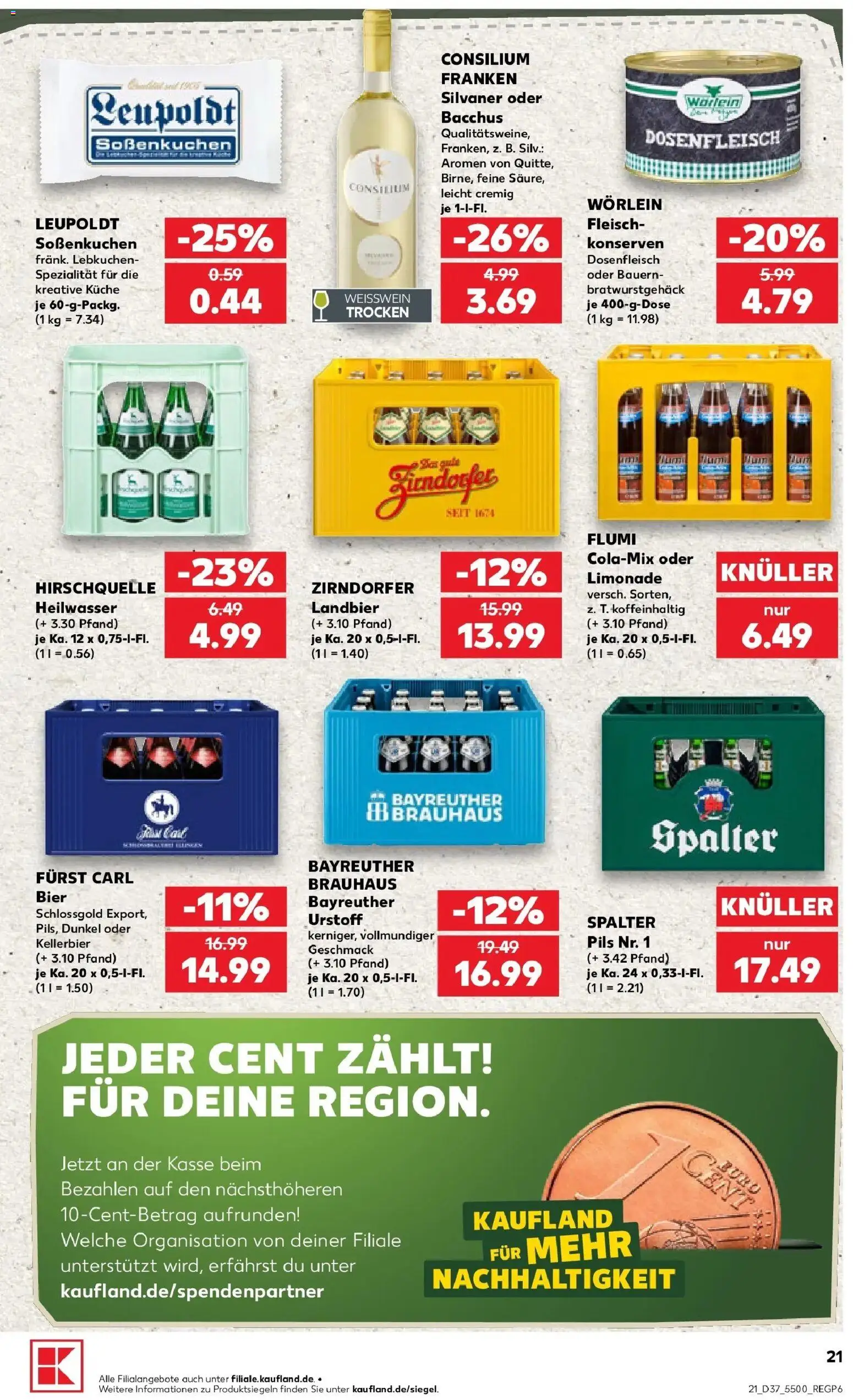Prospekt Kaufland ab 10.09.2026 » Angebote Online zum Blättern | Seite: 21 | Produkte: Bier, Küche, Limonade, Fleisch