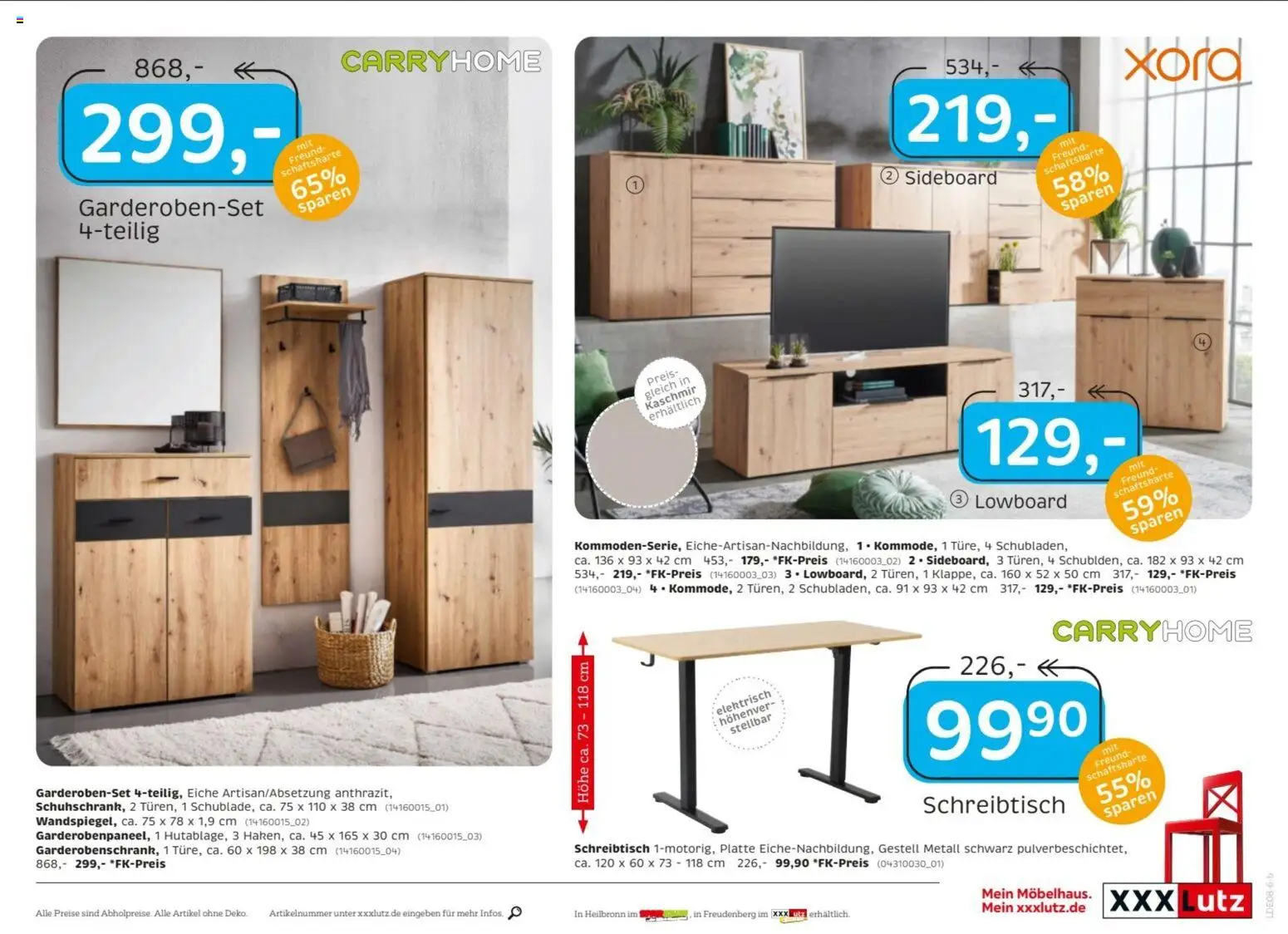 XXXLutz Nr. 1 beim Preis – gültig ab 01.08.2026 | Seite: 27 | Produkte: Sideboard, Lowboard, Garderobenset