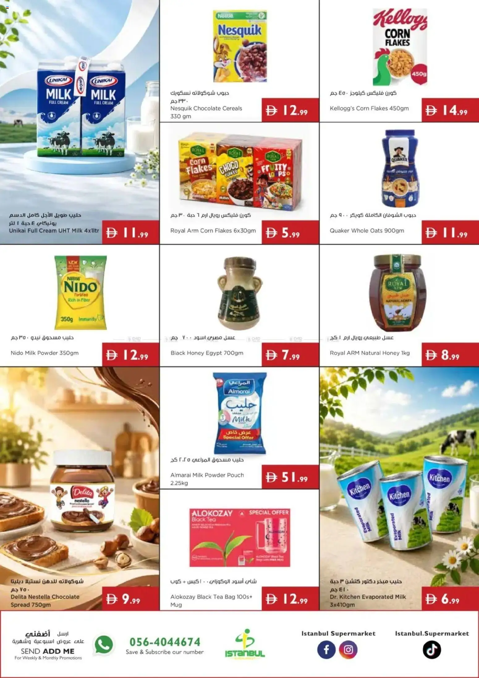 {H1} | Page: 2 | Products: Chocolate, Cereals, Cream, Flakes