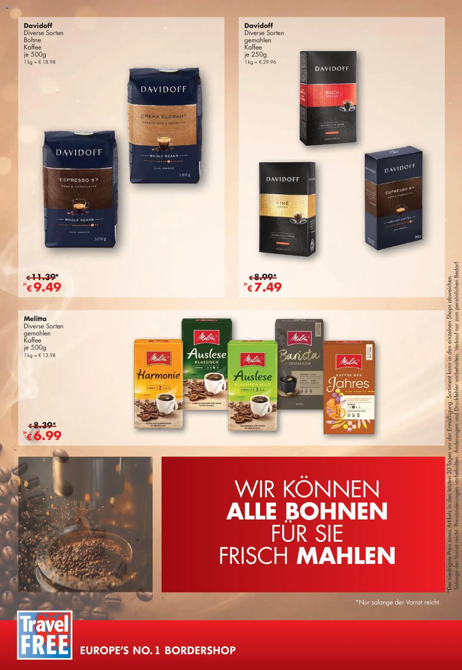 Travel Free Angebote – gültig ab 01.09.2026 | Seite: 7 | Produkte: Melitta, Kaffee