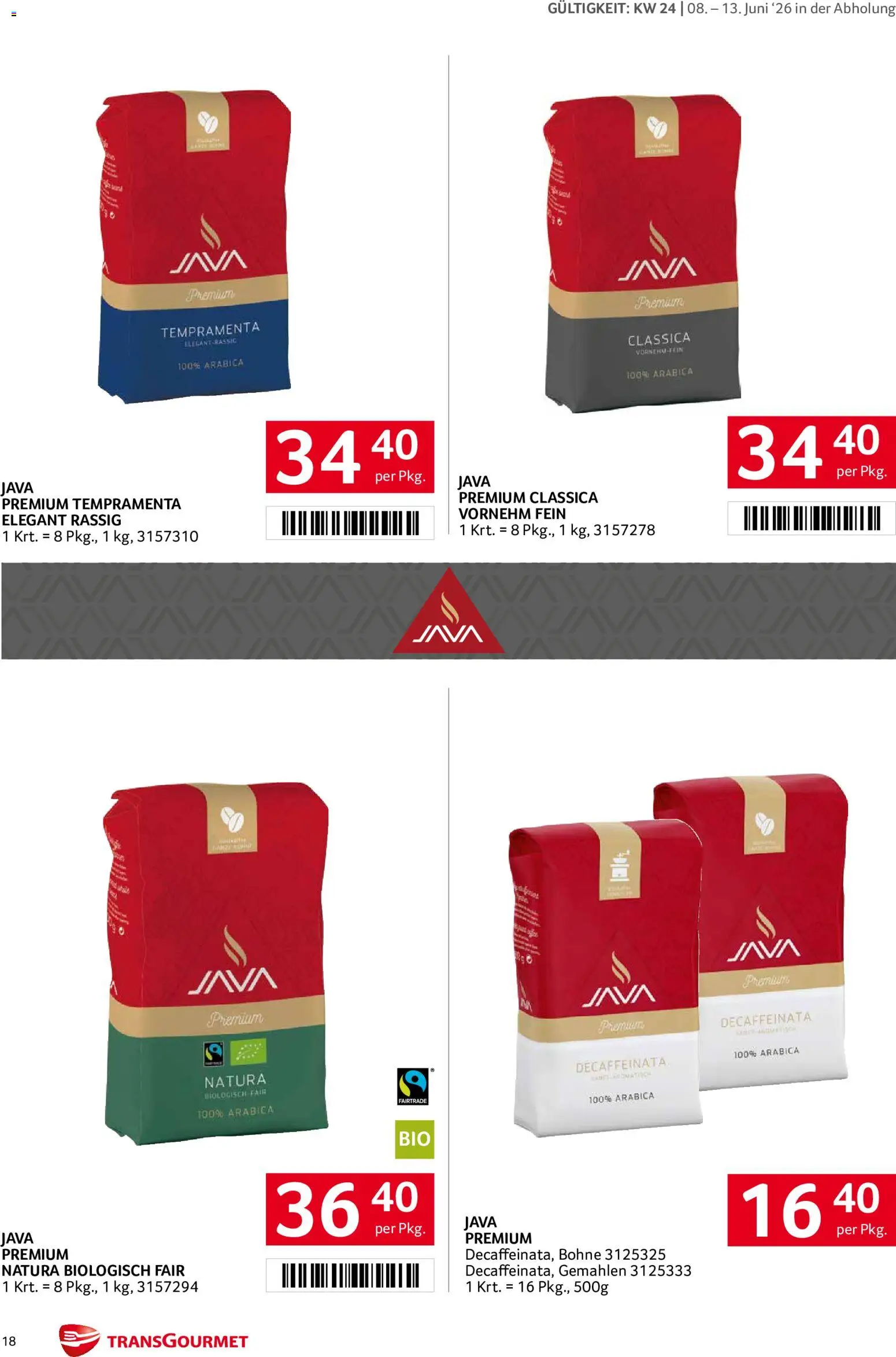 Transgourmet Flugblatt gültig ab 08.06.2026 | Seite: 18