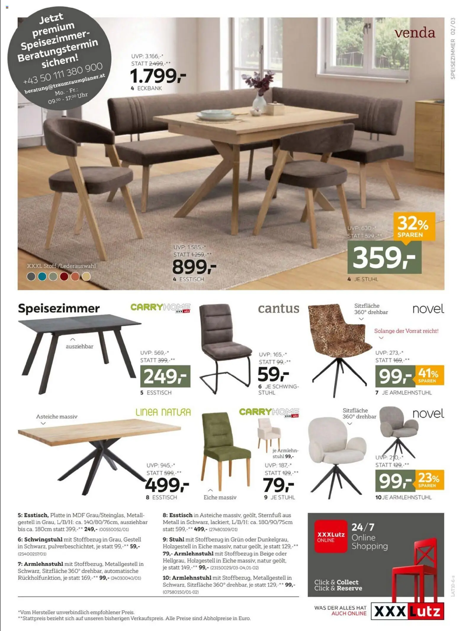 XXXLutz Basis web gültig ab 20.10.2026 | Seite: 2 | Produkte: Uhr, Stuhl