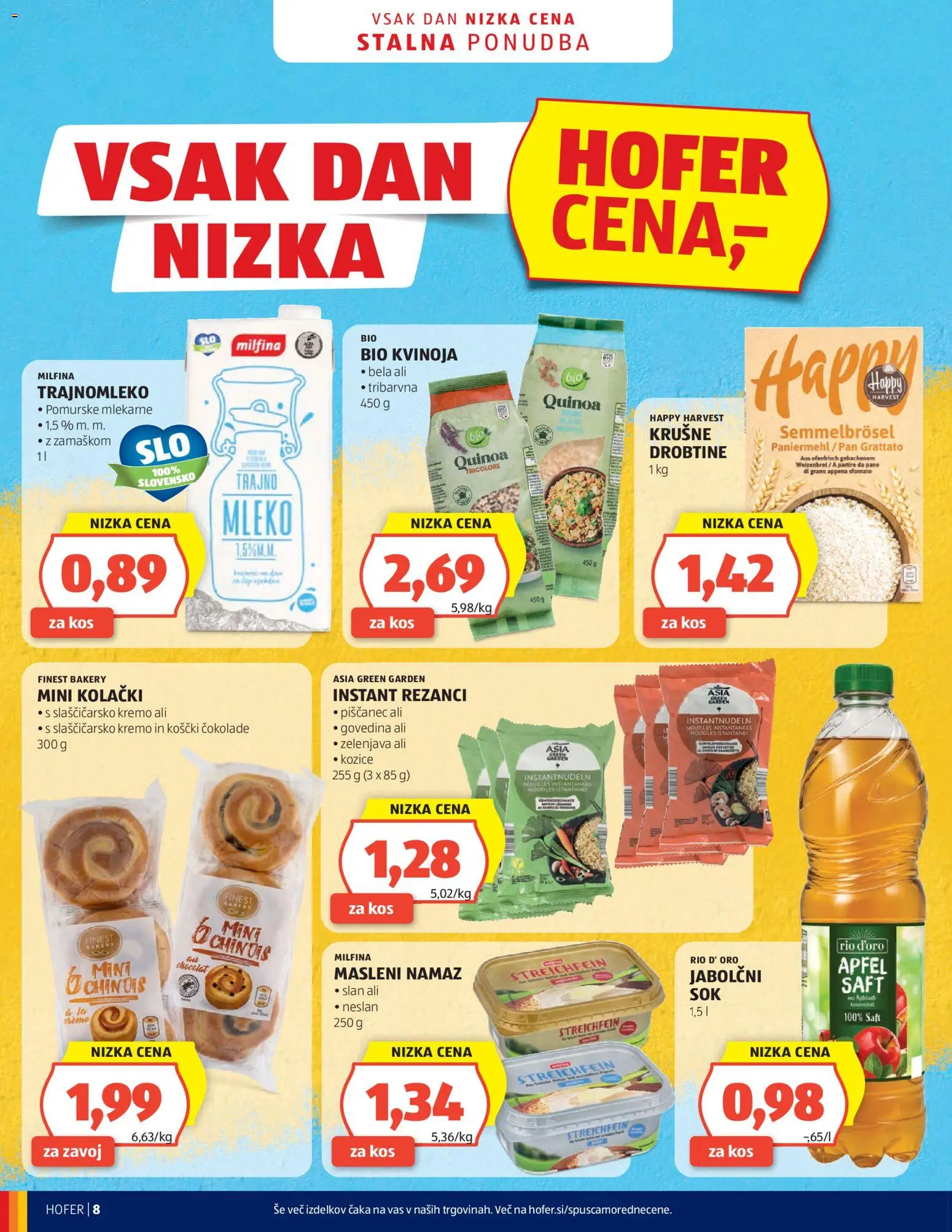 Hofer SI katalog | vrijedi od 09.09.2026 | Stranica: 8 | Proizvodi: Kvinoja, Zavoj, Govedina, Pan