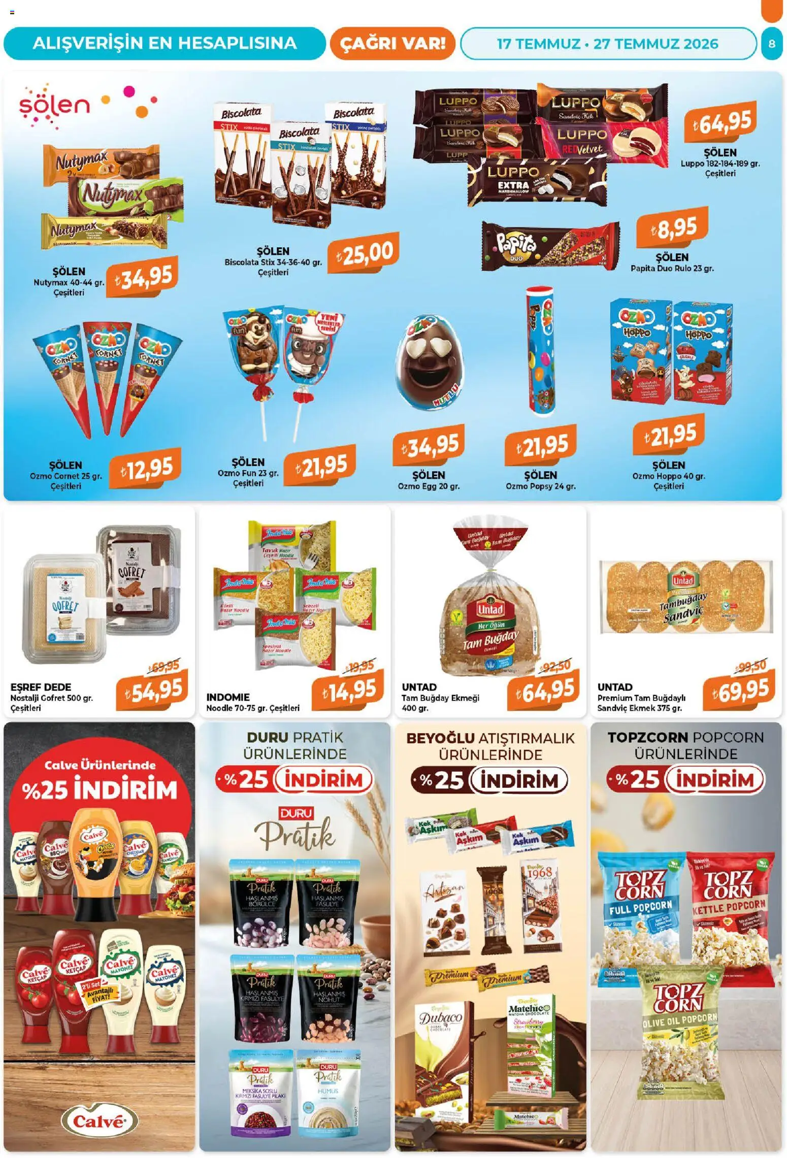 Çağrı Market Katalog - 17 Temmuz 2026 tarihinden itibaren geçerlidir | Sayfa: 8