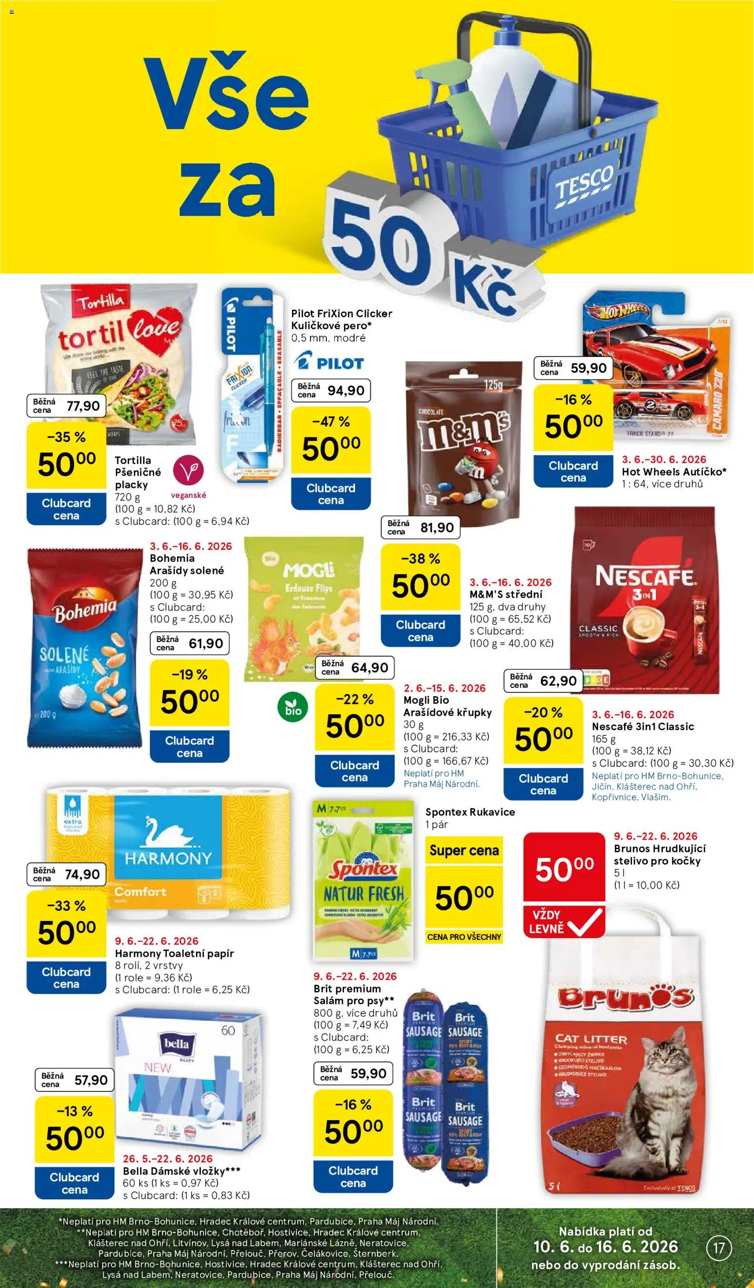 Tesco leták - Hypermarket od 10.06.2026 | Strana: 17 | Produkty: Toaletní papír, Nescafé, Tortilla, Křupky