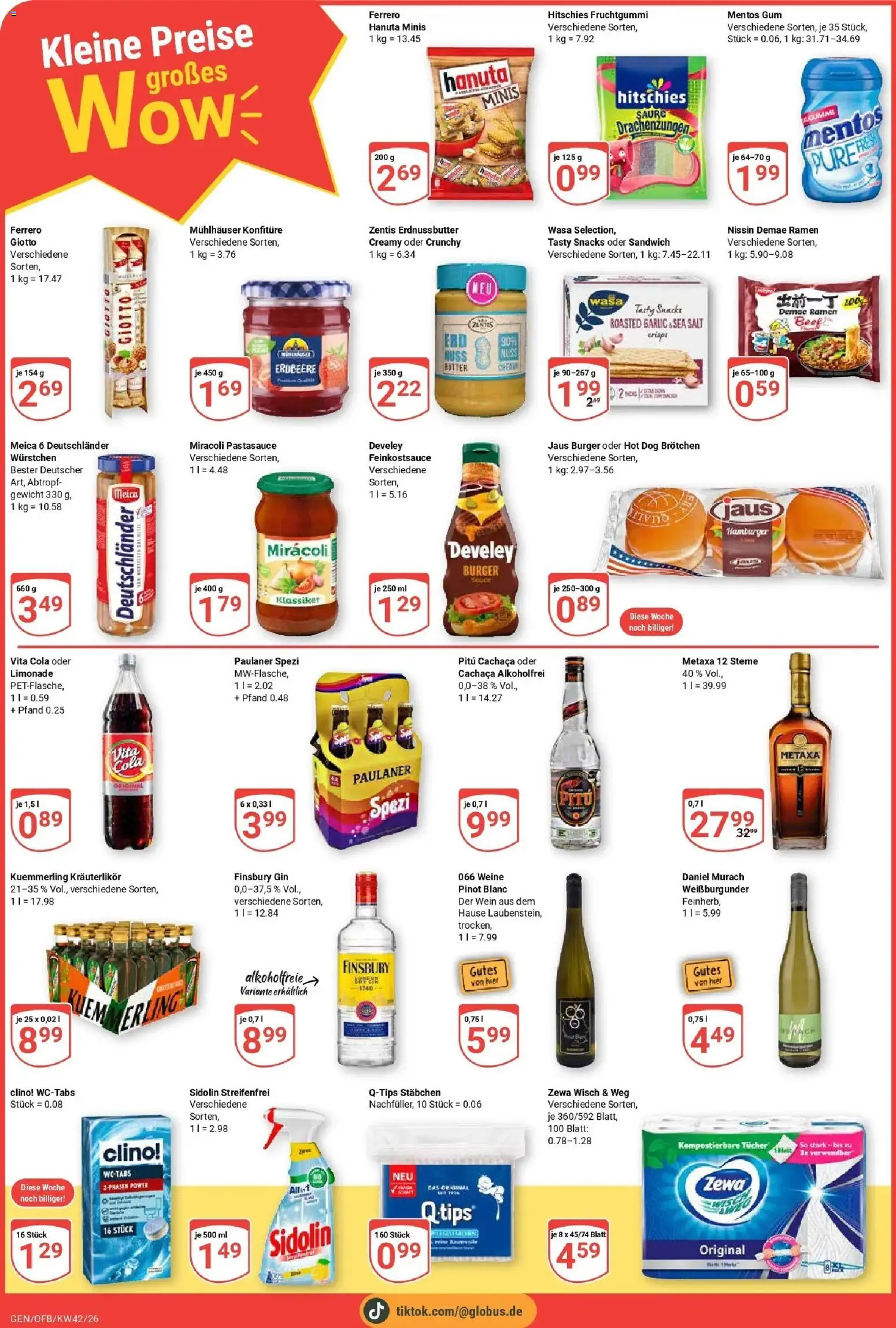 Globus Prospekt Gensingen (ab 12.10.2026) » Angebote online | Seite: 4 | Produkte: Gewicht, Cola, Paulaner spezi, Metaxa