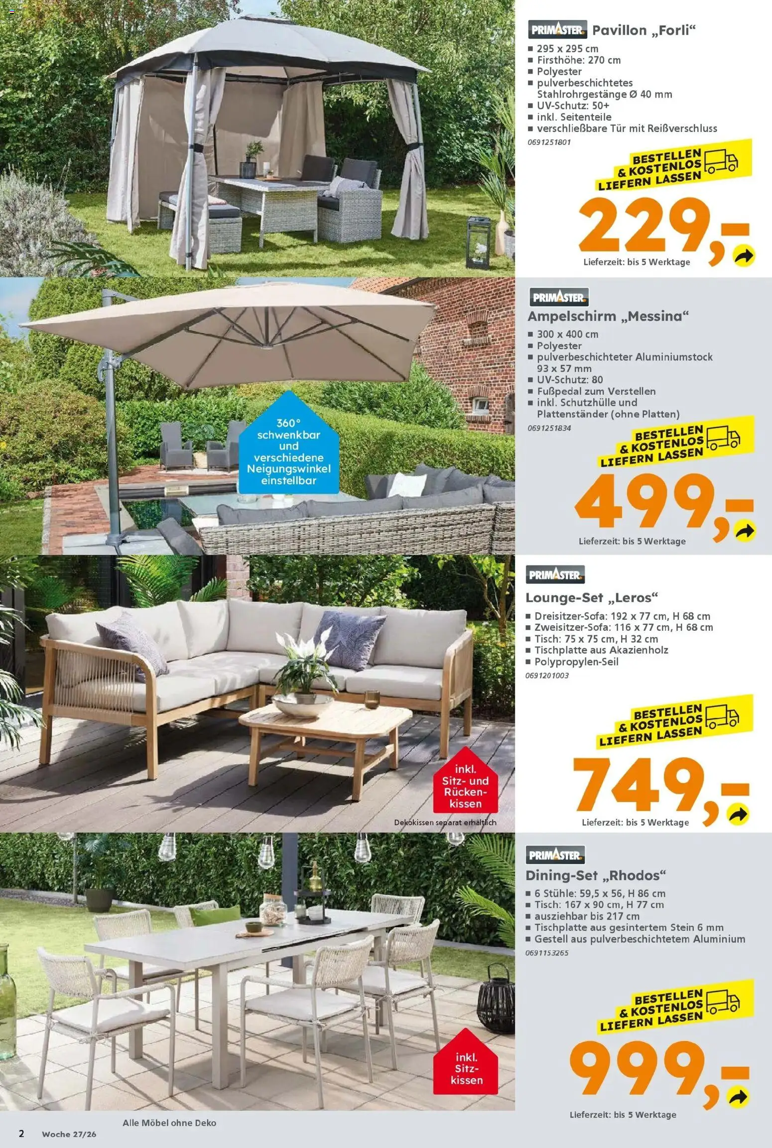 Globus Baumarkt - Globus Baumarkt: Wochenangebote – gültig ab 28.06.2026 | Seite: 2 | Produkte: Kissen, Tisch, Tür