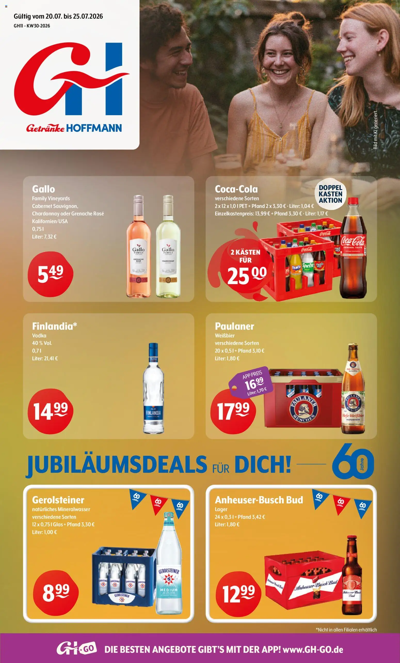 Getränke Hoffmann Prospekt – gültig ab 20.07.2026 | Seite: 1 | Produkte: Weißbier, Vodka, Paulaner, Gerolsteiner
