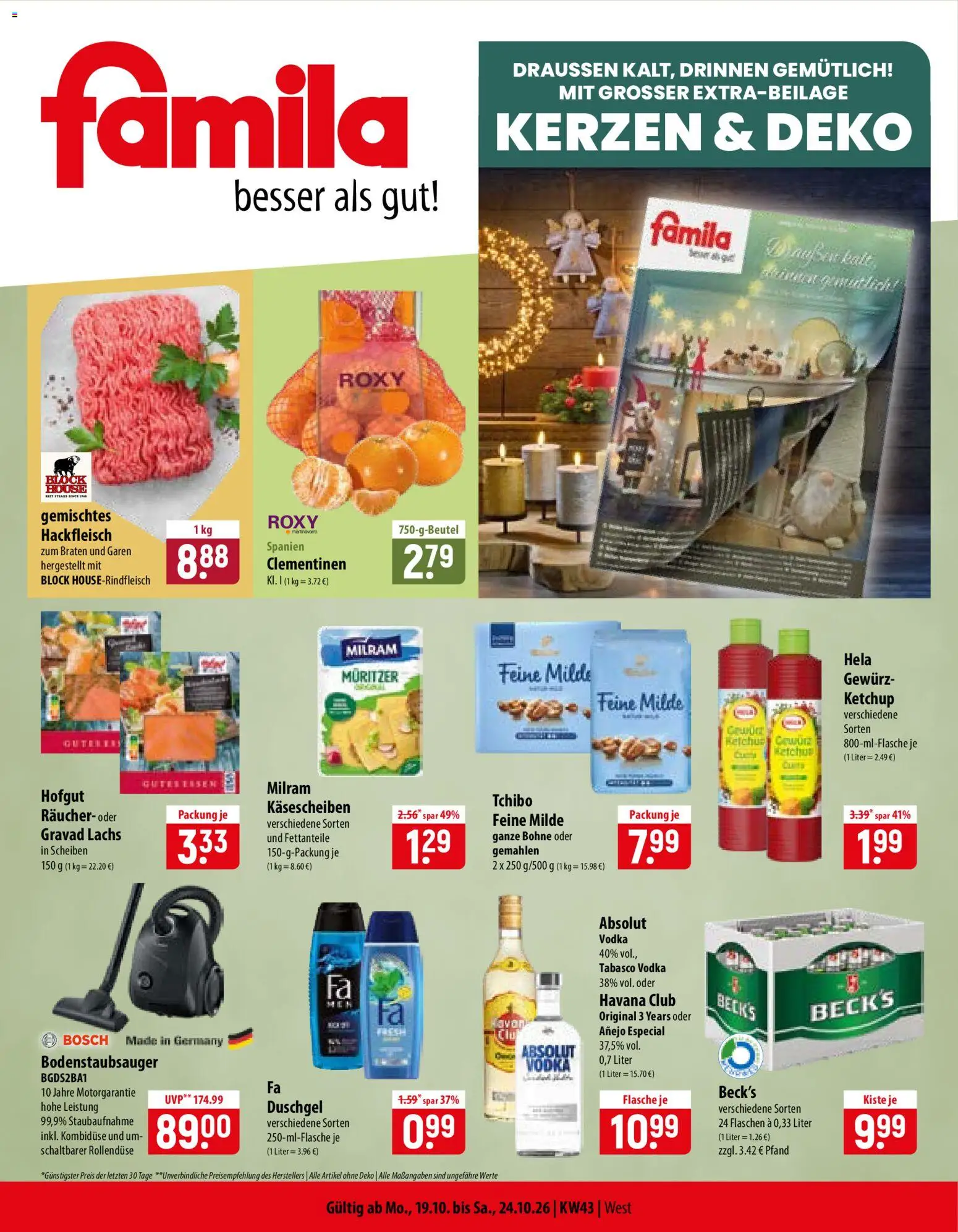 Famila Montag, 19. Oktober