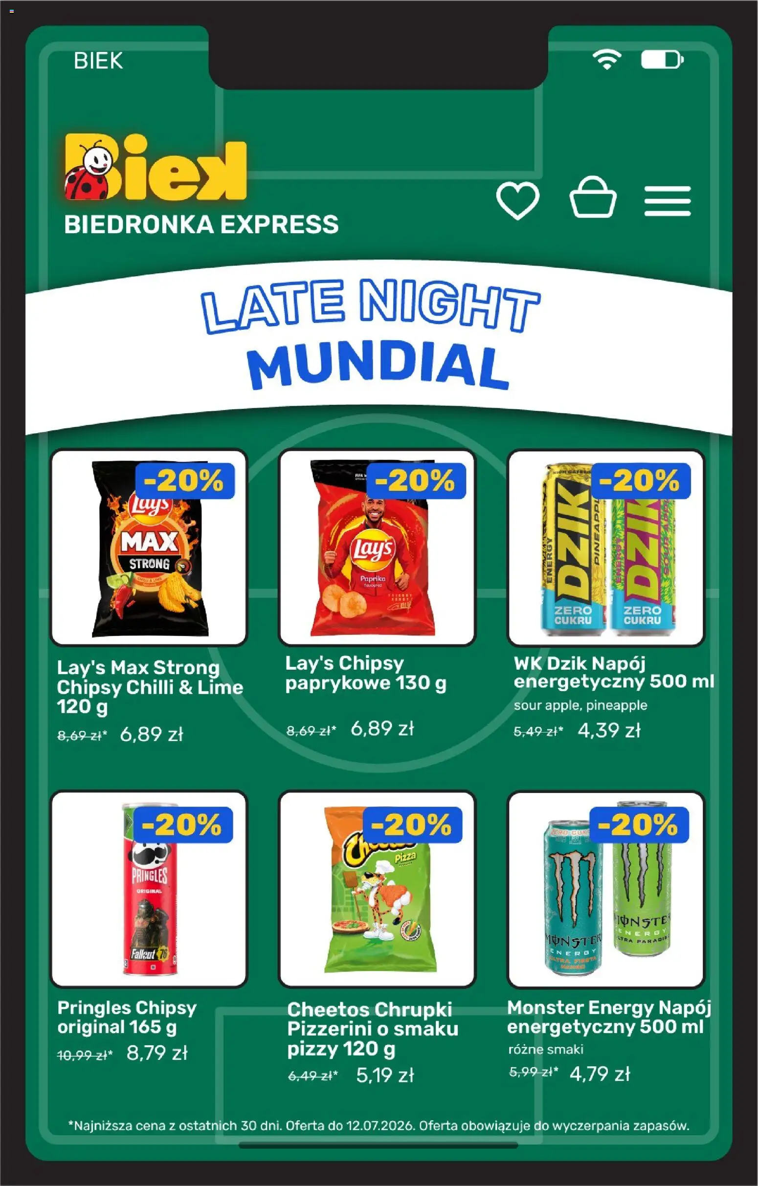 Biedronka gazetka - Biek od 10.07.2026 | Strona: 9 | Produkty: Chipsy, Chrupki, Pringles, Chipsy paprykowe