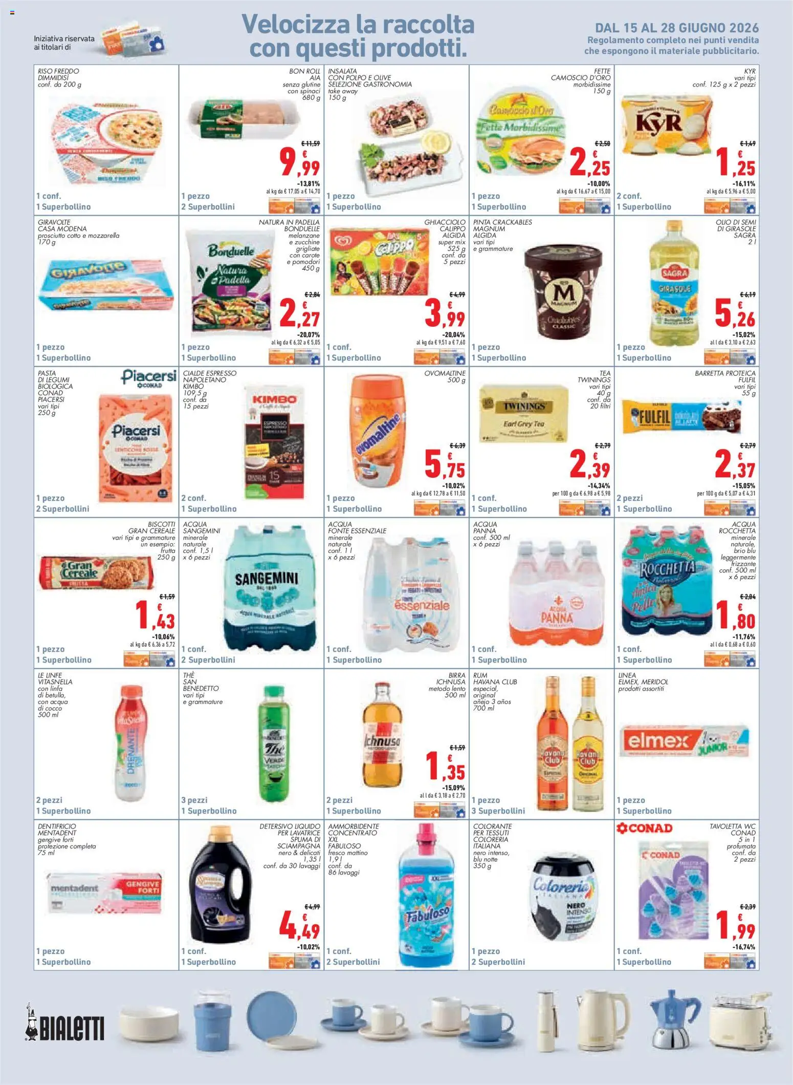 Volantino Conad del 18.06.2026 | Pagina: 20 | Prodotti: Birra, Carote, Rum, Zucchine