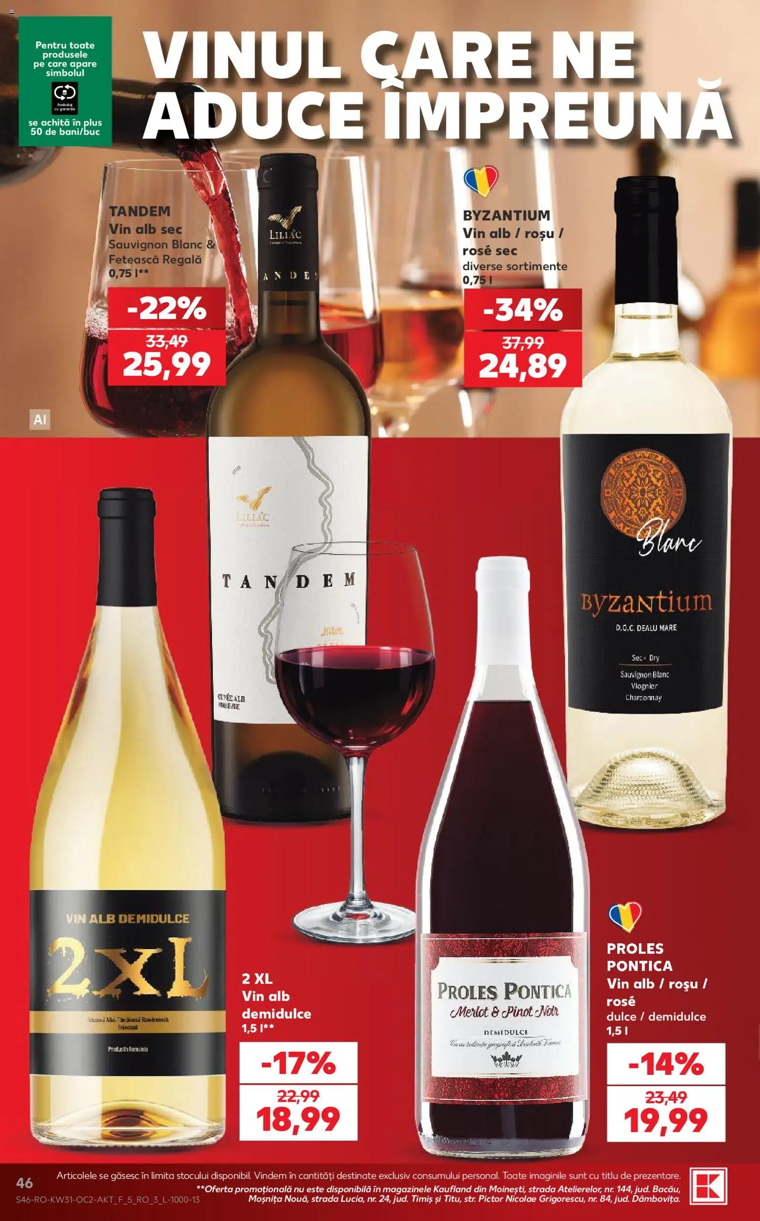 Noul catalog Kaufland – valabil de la 29.07.2026 | Pagină: 46 | Produse: Vin