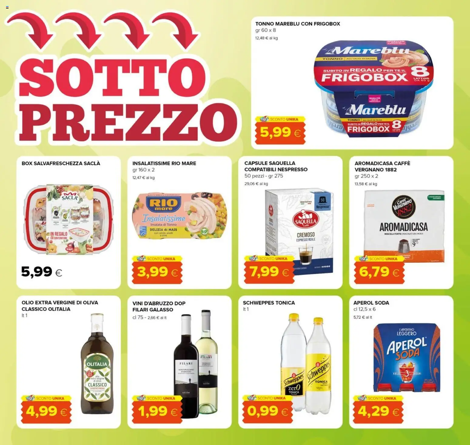 Volantino Oasi del 18.06.2026 | Pagina: 3 | Prodotti: Tè, Olio, Olio extra vergine, Aperol