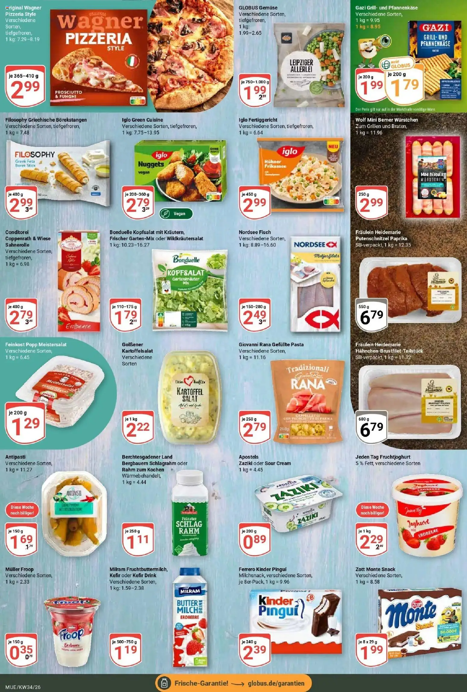 Globus Prospekt Mühldorf (ab 17.08.2026) » Angebote online | Seite: 9 | Produkte: Froop, Kefir, Butter, Salat