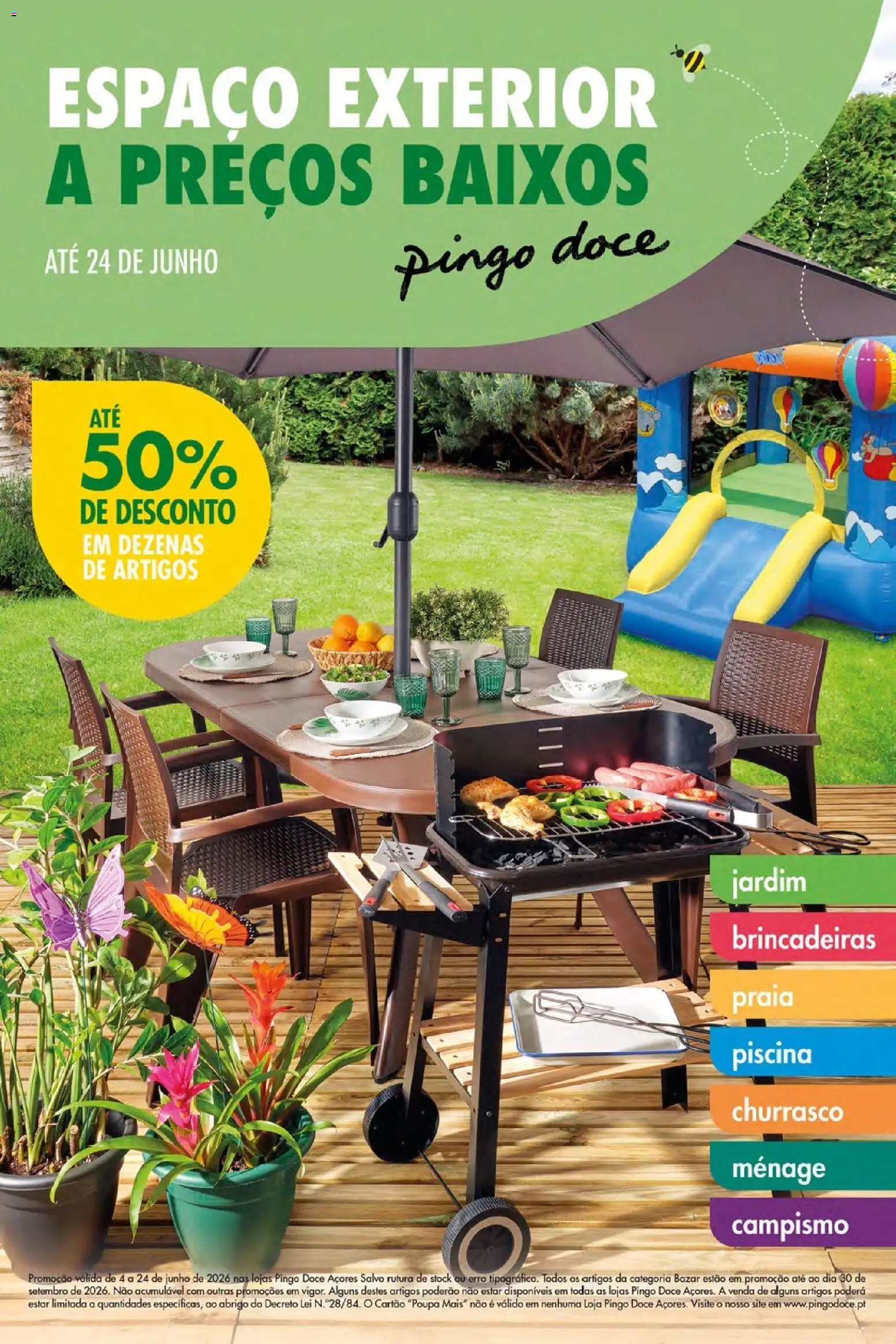 Pingo Doce Bazar Ar Livre Açores │ válido de 04.06.2026 | Página: 1 | Produtos: Piscina