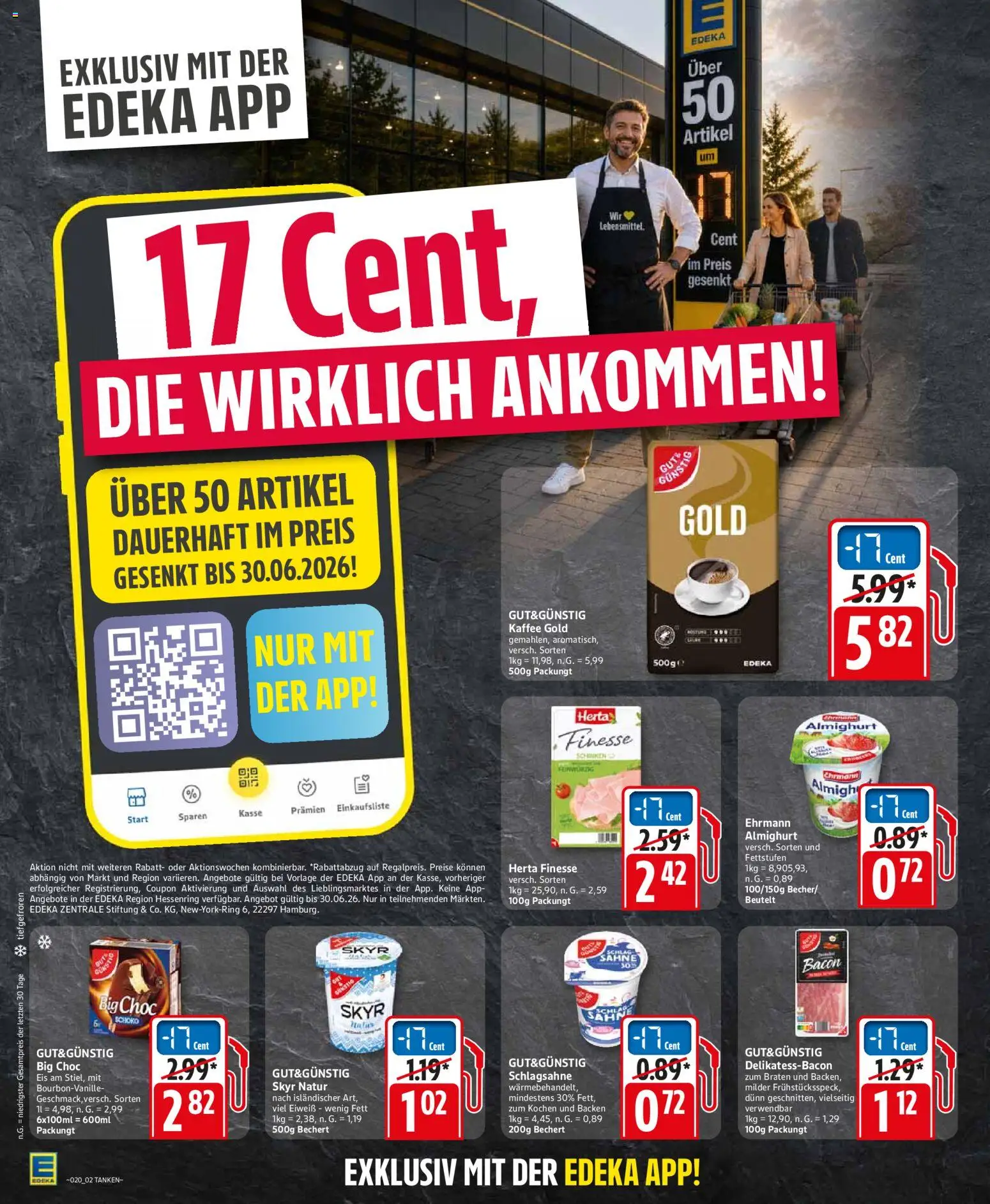 WEZ Prospekt – gültig ab 01.06.2026 | Seite: 2 | Produkte: Kaffee, Sahne, Herta finesse, Eis