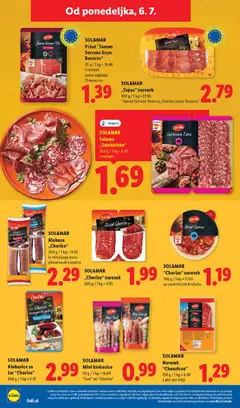 Lidl katalog akcije – veljaven od 02.07.2026 | Stran: 48 | Izdelki: Pršut, Zar, Klobasice, Salama