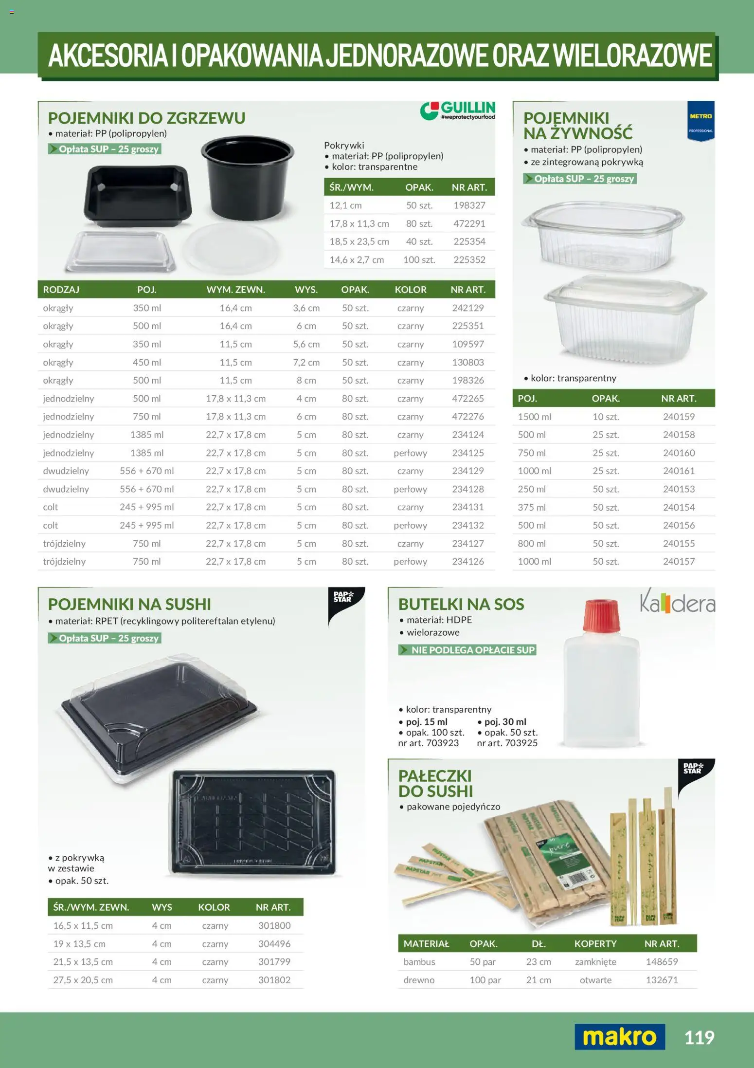 Makro Gazetka - Profesjonalna Gastronomia od 01.02.2026 | Strona: 119 | Produkty: Żywność, Sushi, Sos