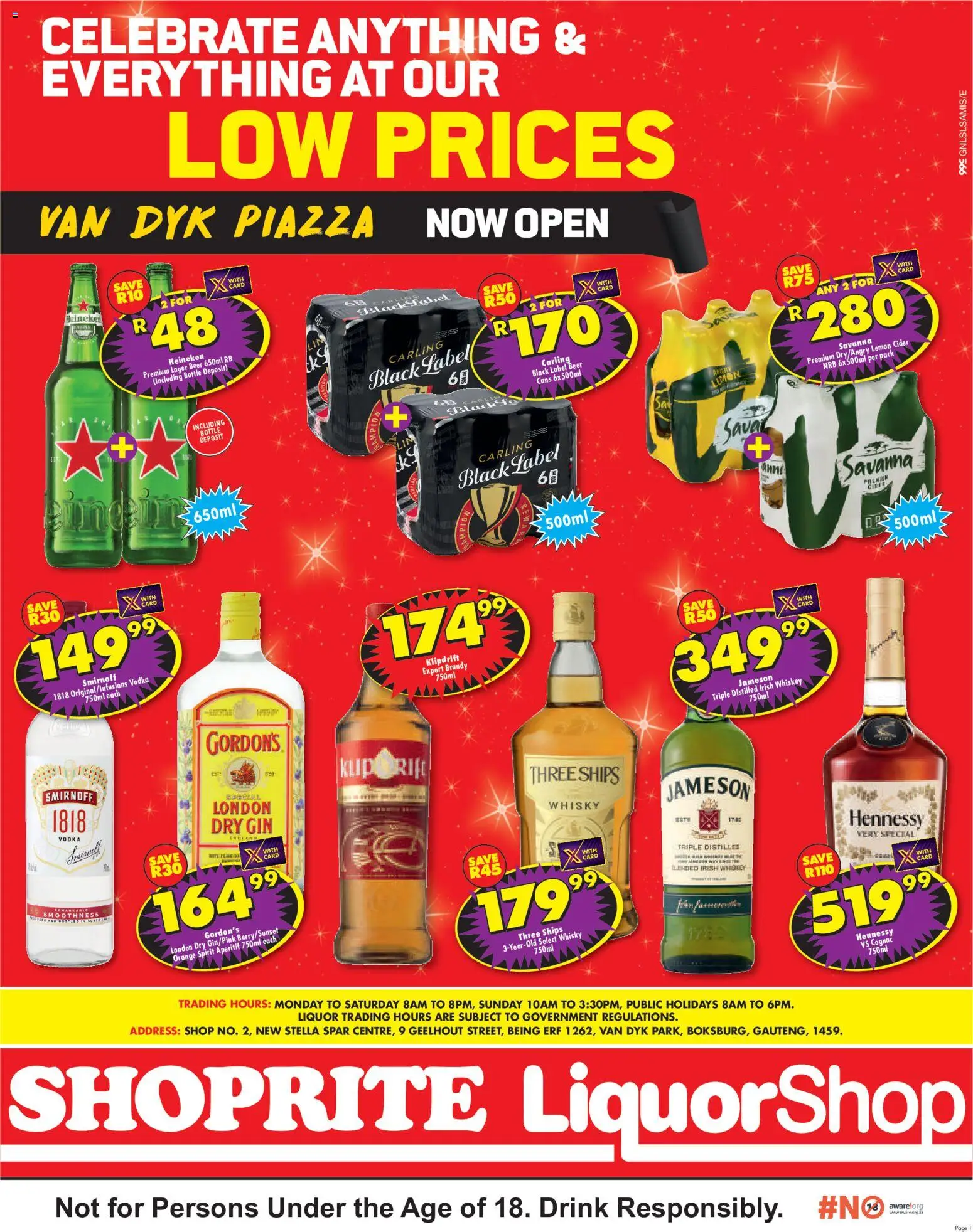New Shoprite catalogue – valid from 08.06.2026 | Page: 1 | Products: Cider, Beer, Vodka, Ensalada de quino
