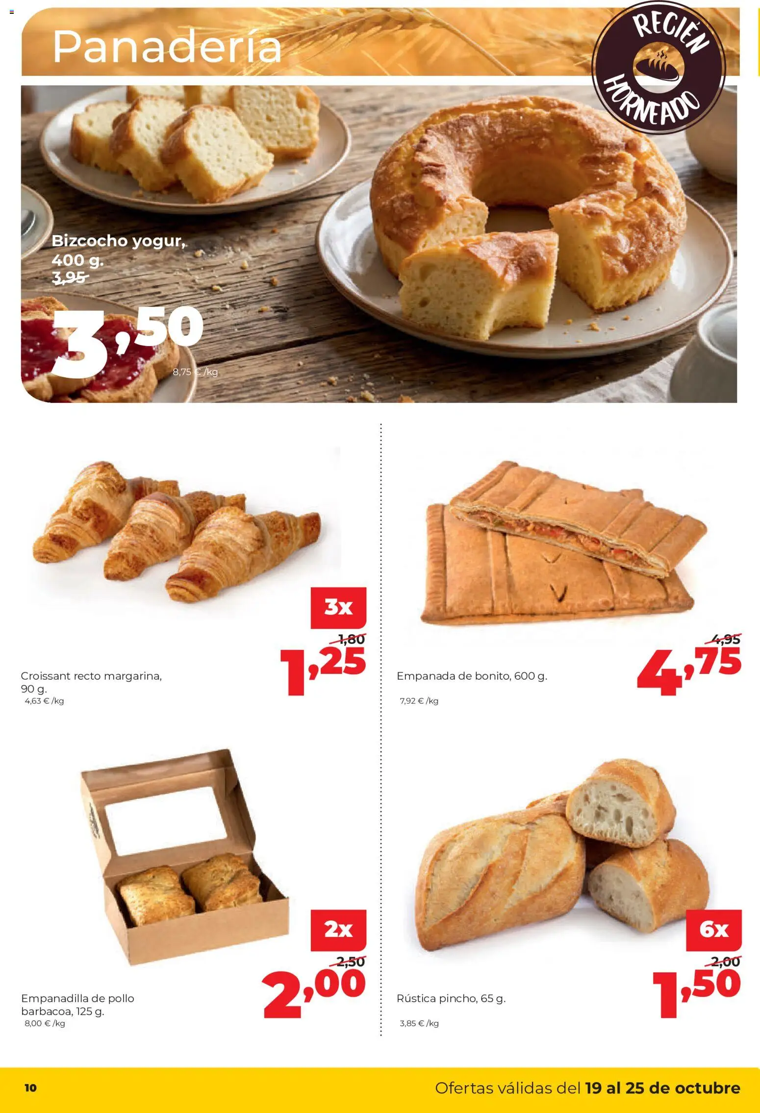Alimerka folleto Castilla y León │ válido desde el 19/10/2026 | Página: 10 | Productos: Croissant, Bizcocho, Panadería, Pollo