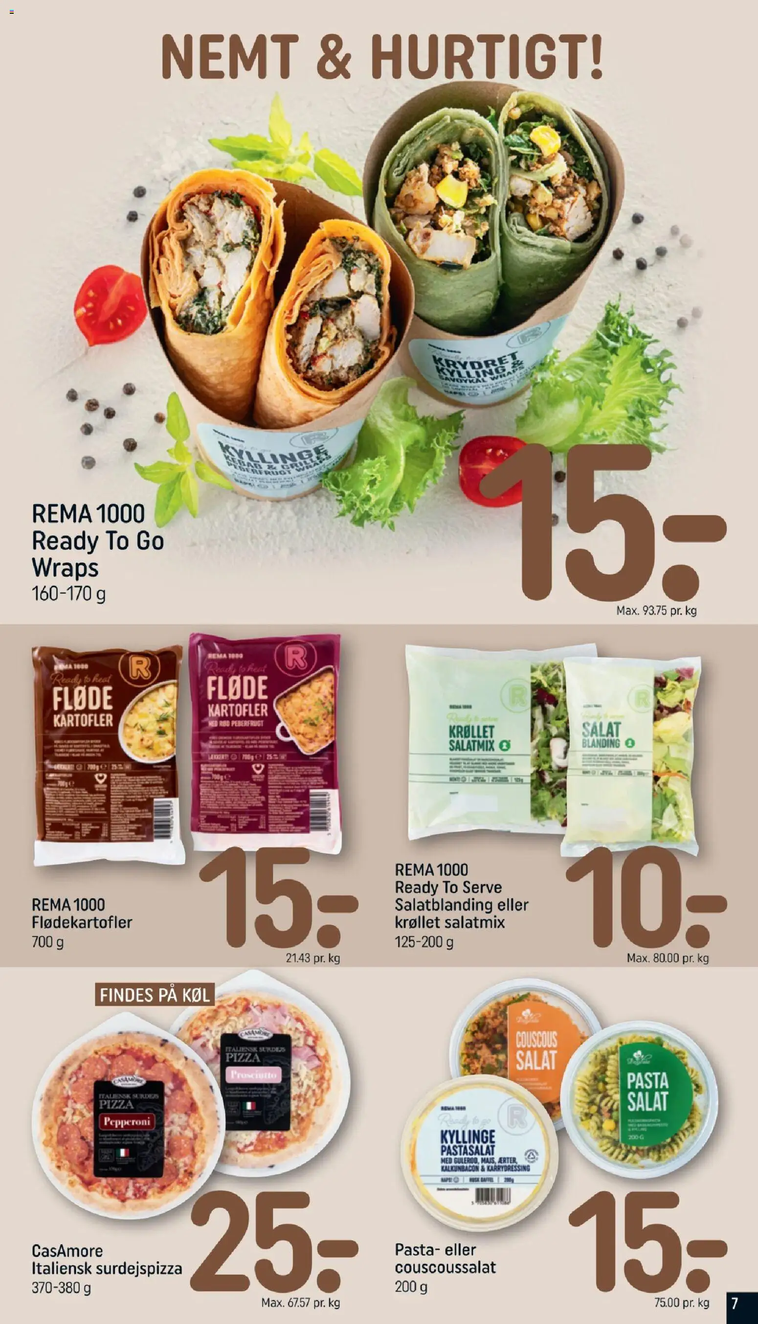 Rema 1000 tilbudsavis – gyldig fra 23/08/2026 | Side: 7 | Produkter: Pizza, Pasta, Couscous, Peberfrugt